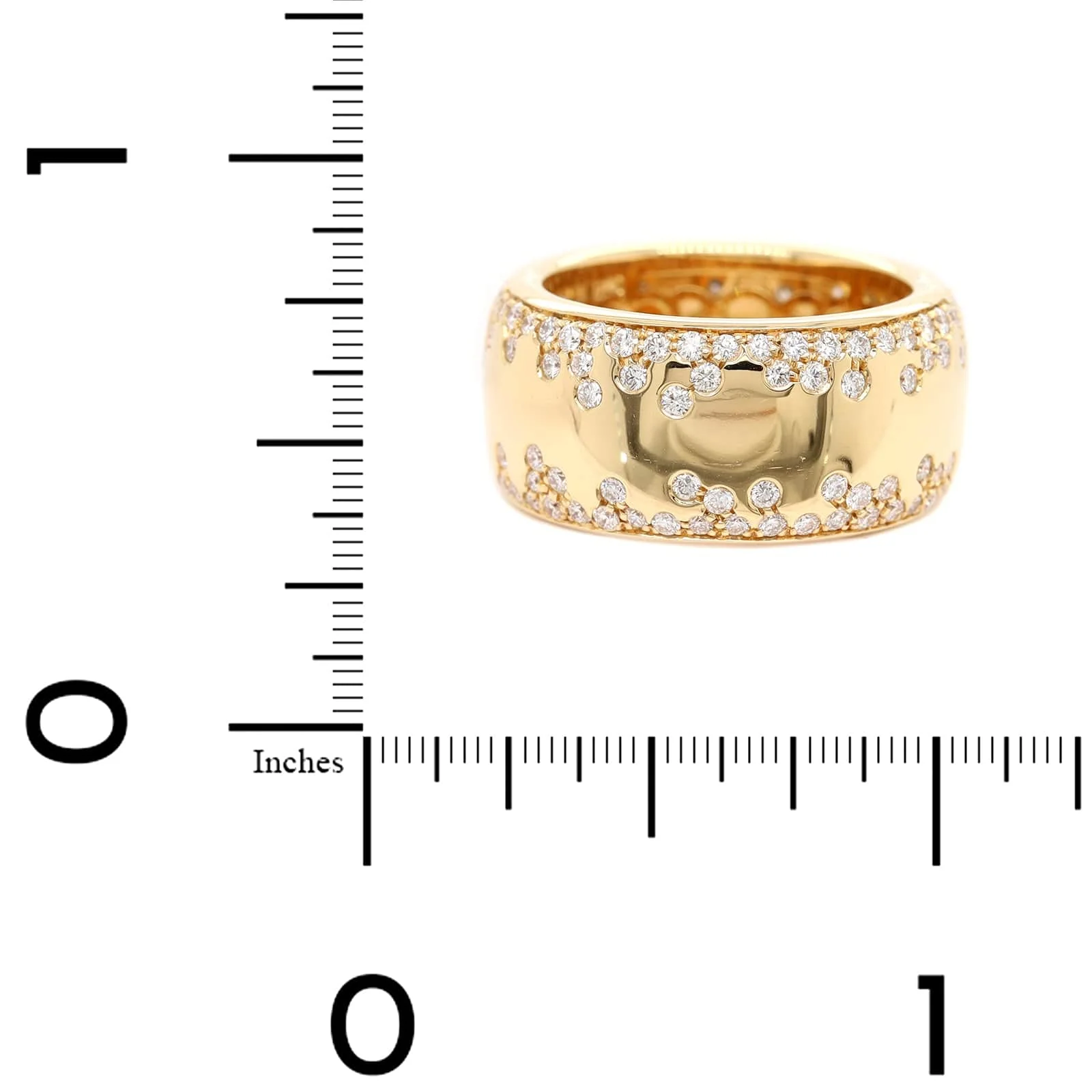 Leo Pizzo 18K Yellow Gold Flush and Star Set Diamond Ring - Image 4