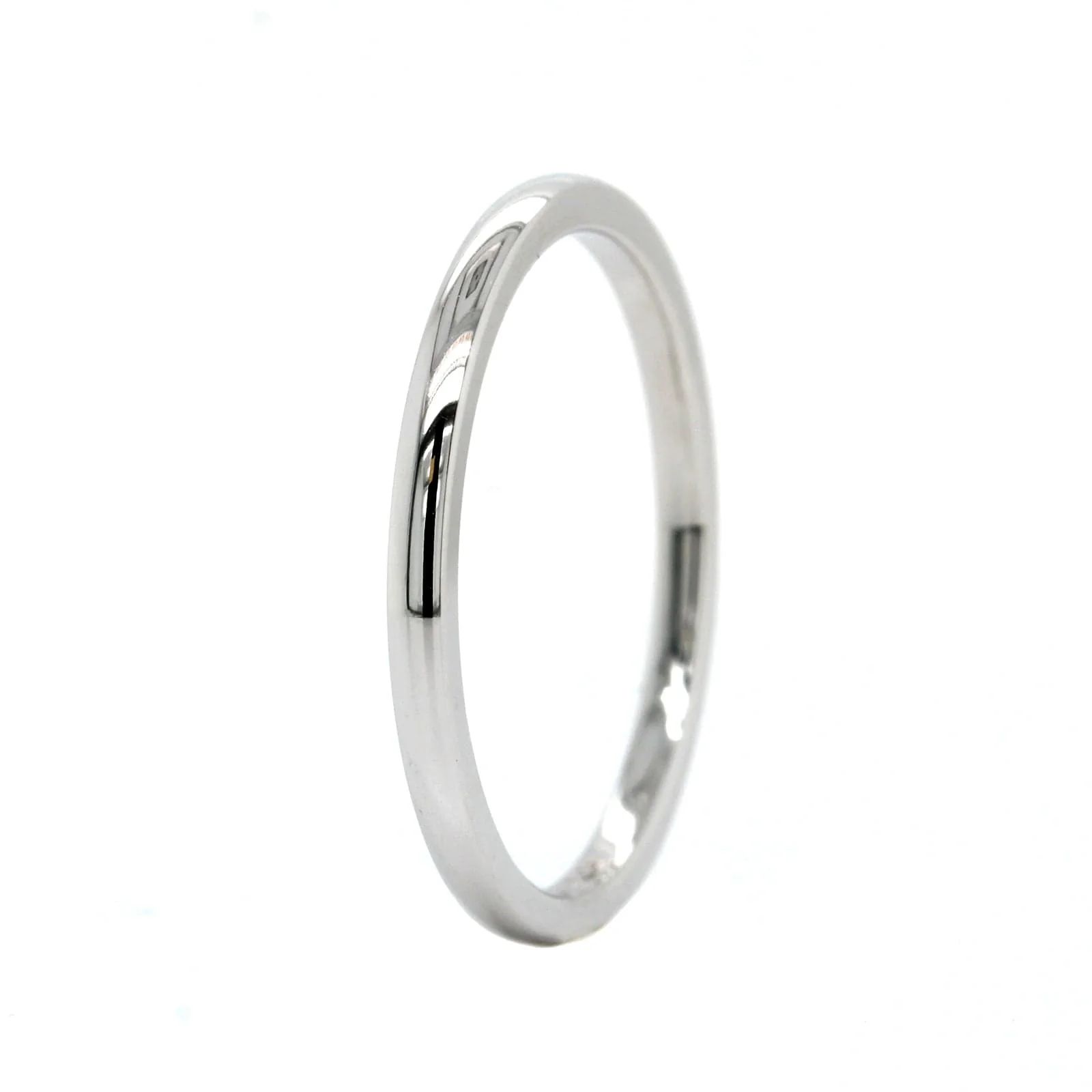 14K White Gold 1.5mm High Polished Band - Image 2