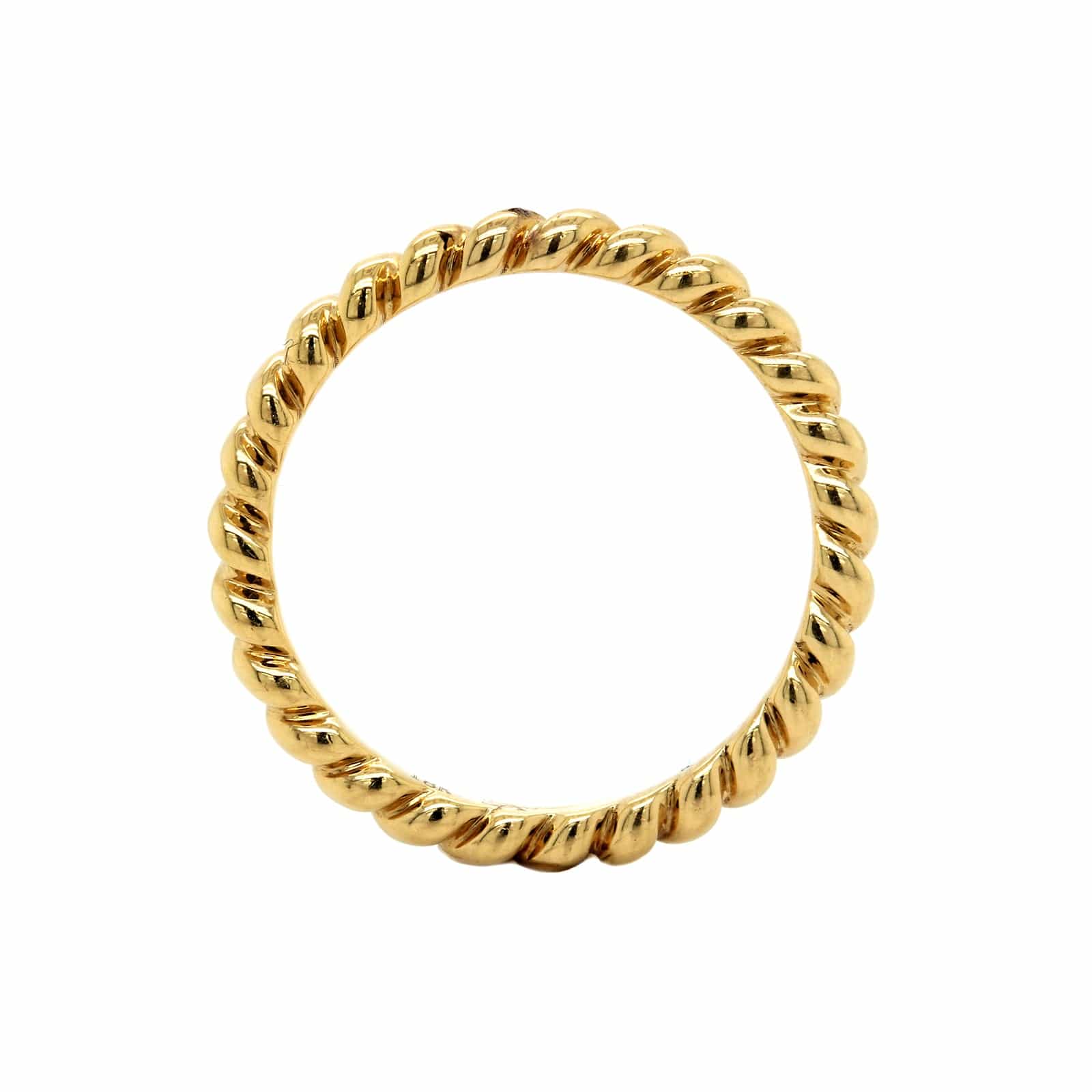18K Yellow Gold Braided High Polished Band - Image 3