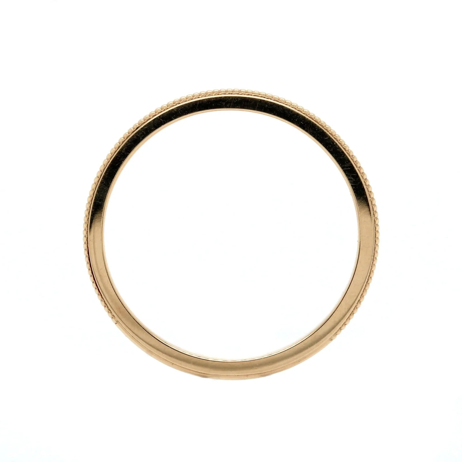 14K Yellow Gold 3/4 Raised Milgrain Band - Image 3