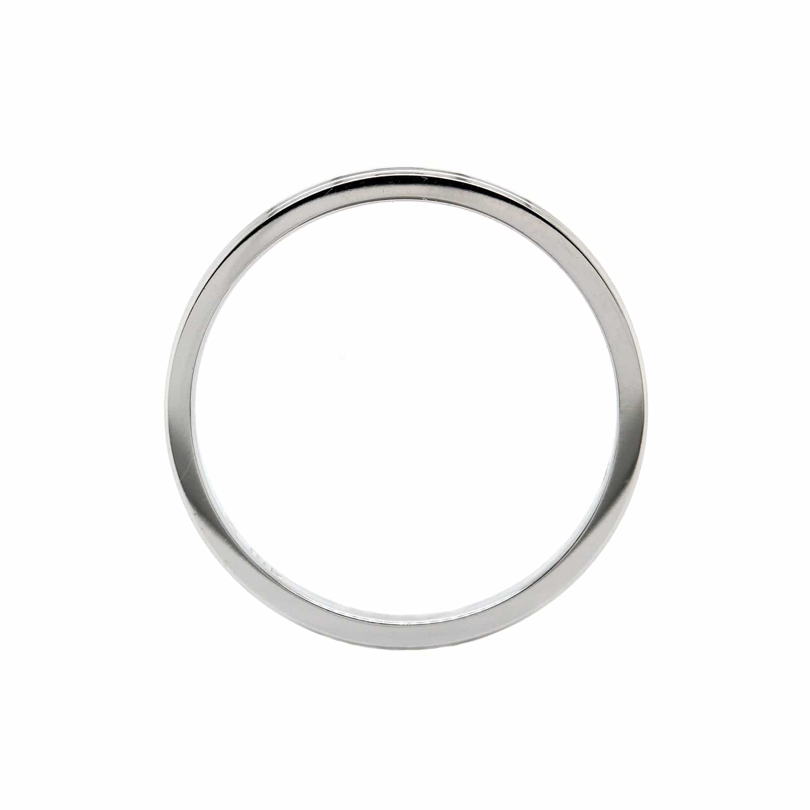 14K White Gold Recessed Milgrain Band - Image 3