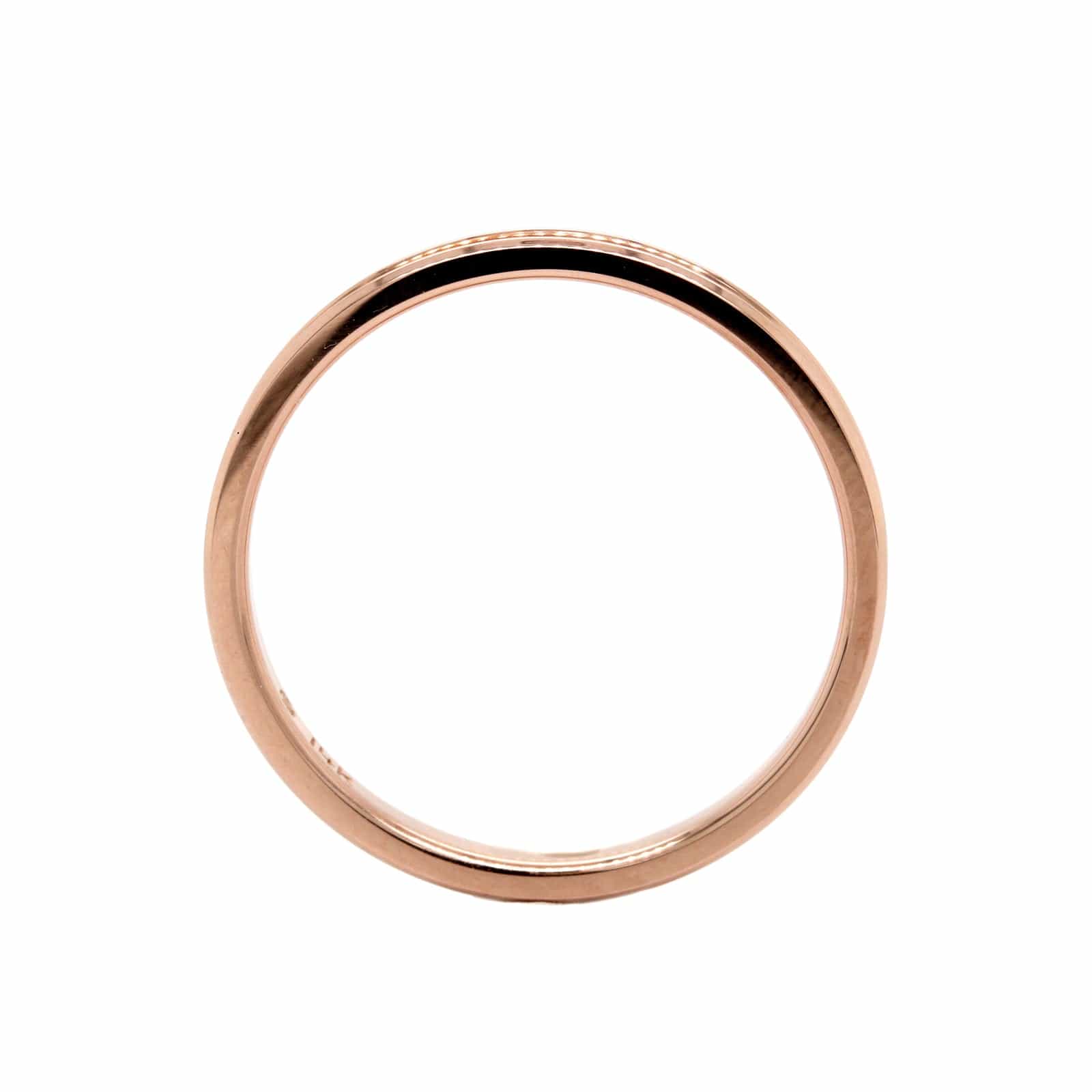 14K Rose Gold 2mm Recessed Milgrain Band - Image 3