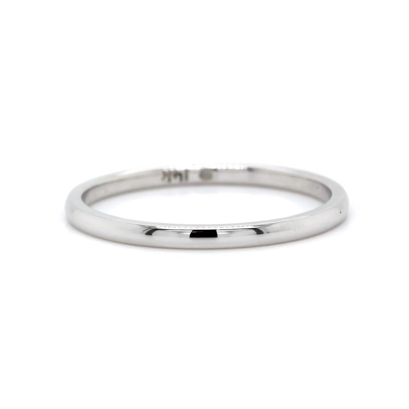 14K White Gold 1.5mm High Polished Band