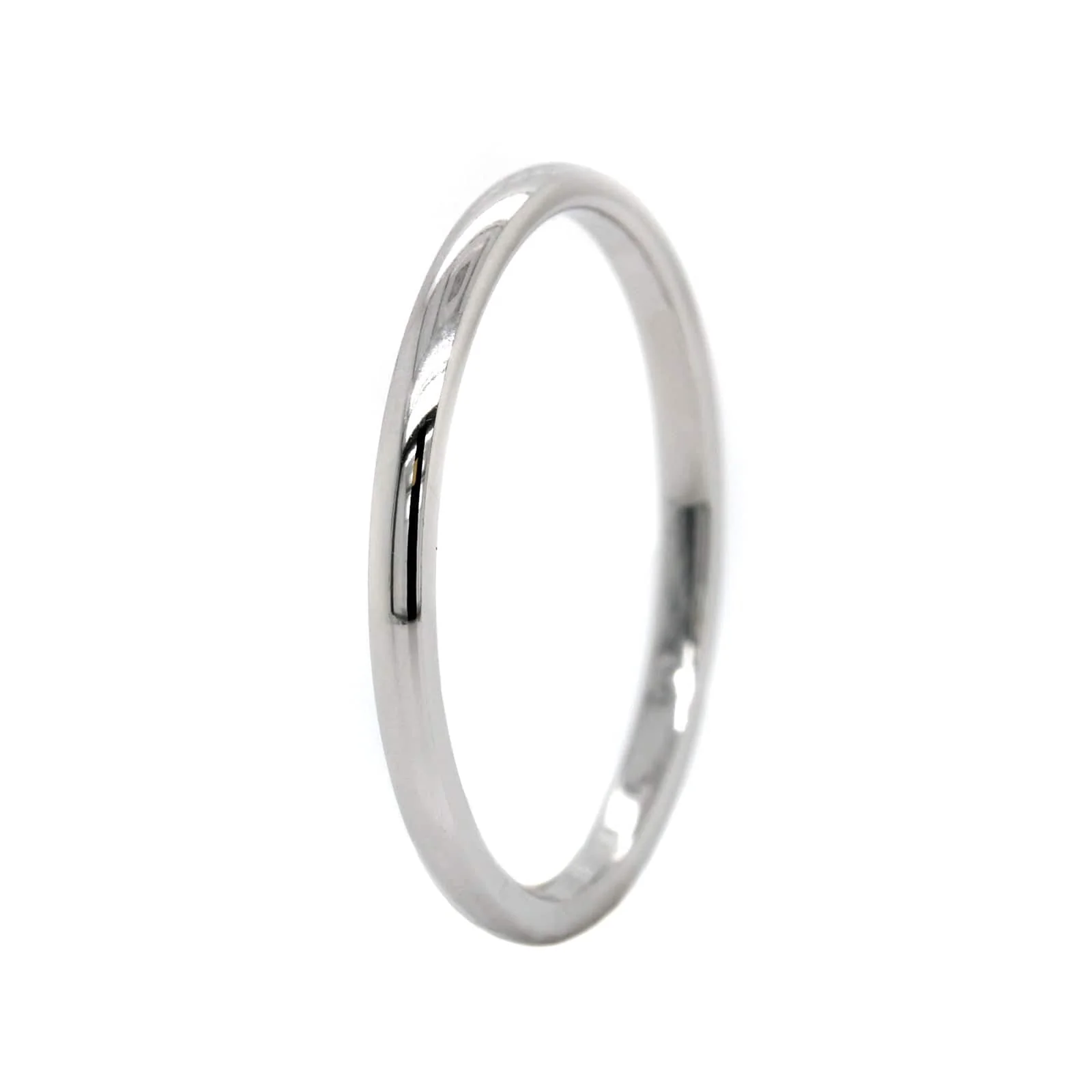 14K White Gold 1.5mm High Polished Band - Image 2