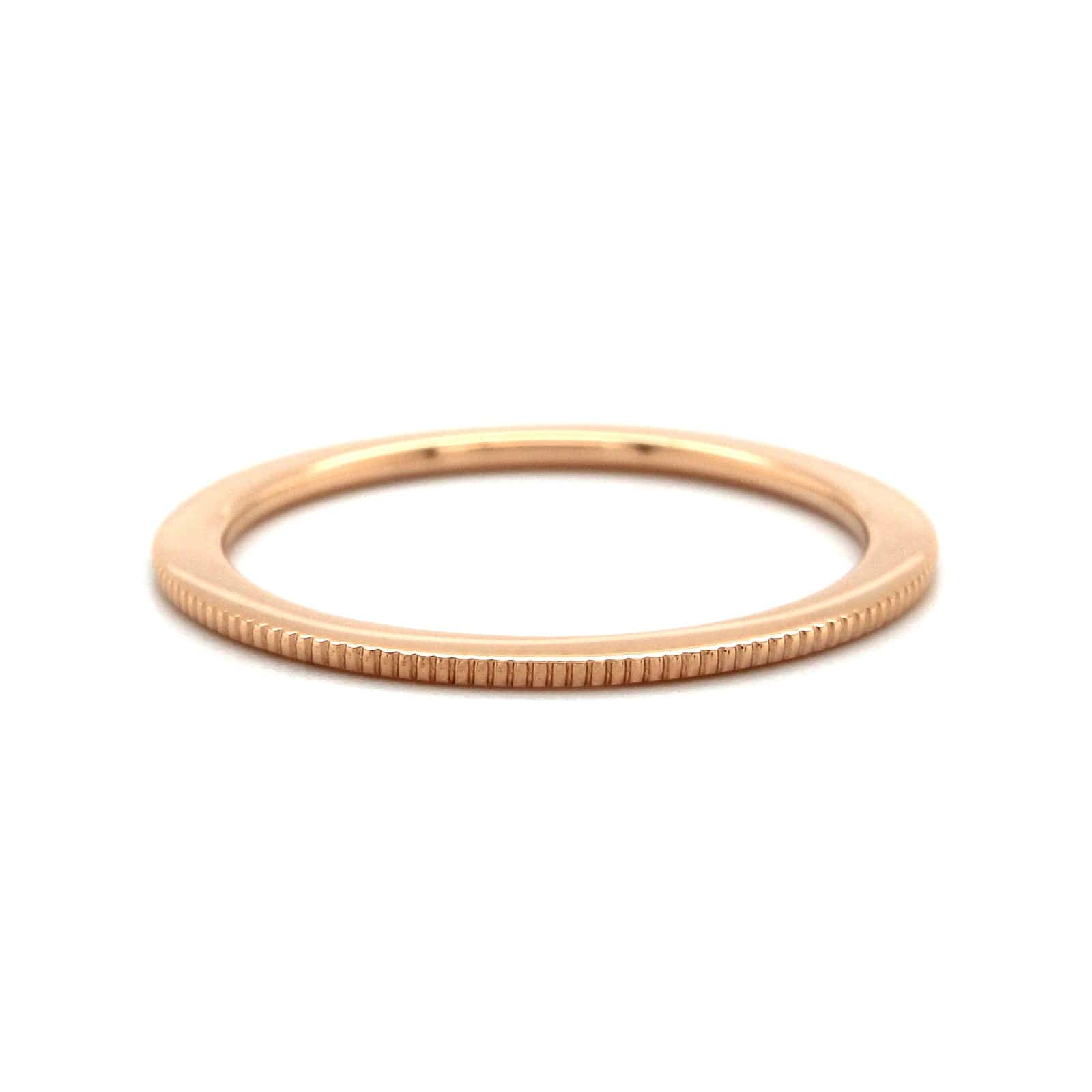 18K Yellow Gold Spacer with Milgrain Band - Image 2