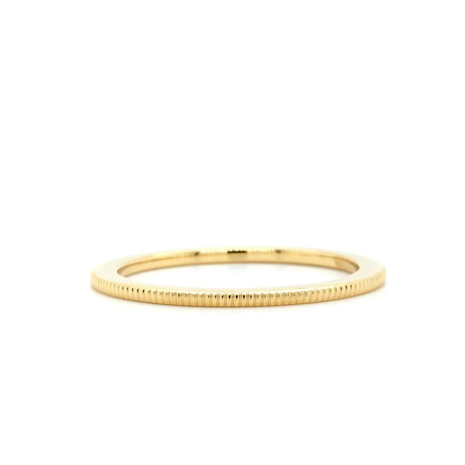 18K Yellow Gold Spacer with Milgrain Band - Image 3