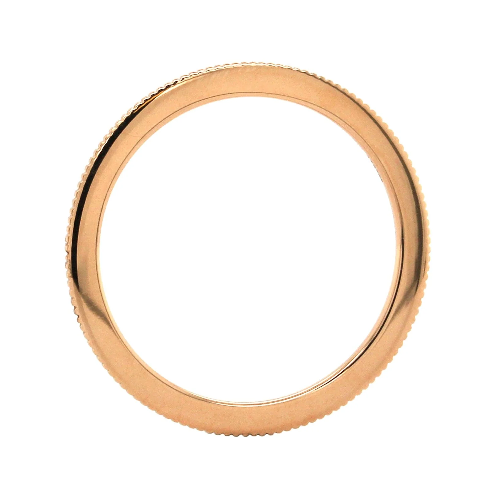 18K Yellow Gold Spacer with Milgrain Band - Image 5