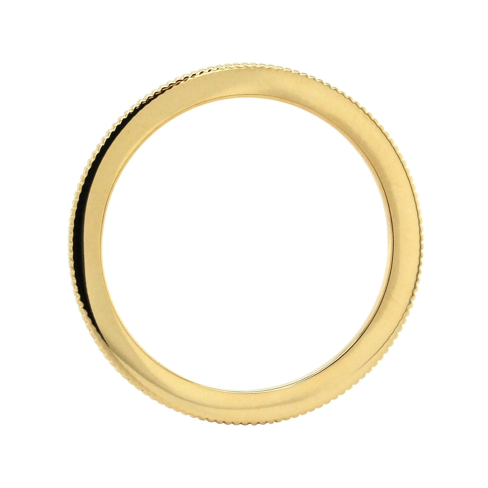 18K Yellow Gold Spacer with Milgrain Band - Image 6