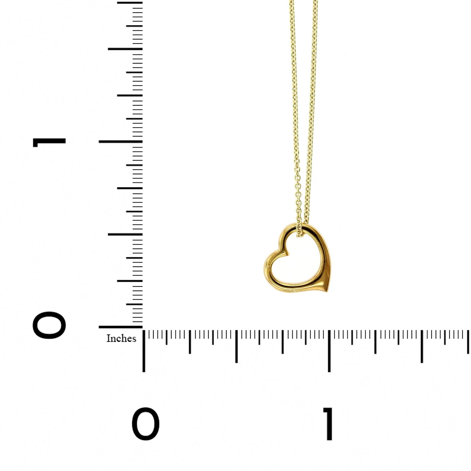 14K Yellow Gold Heart Pendant Necklace - Image 3