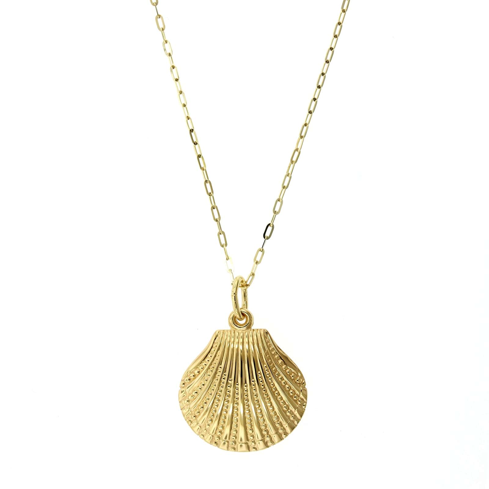 14K Yellow Gold Seashell Pendant - Image 2