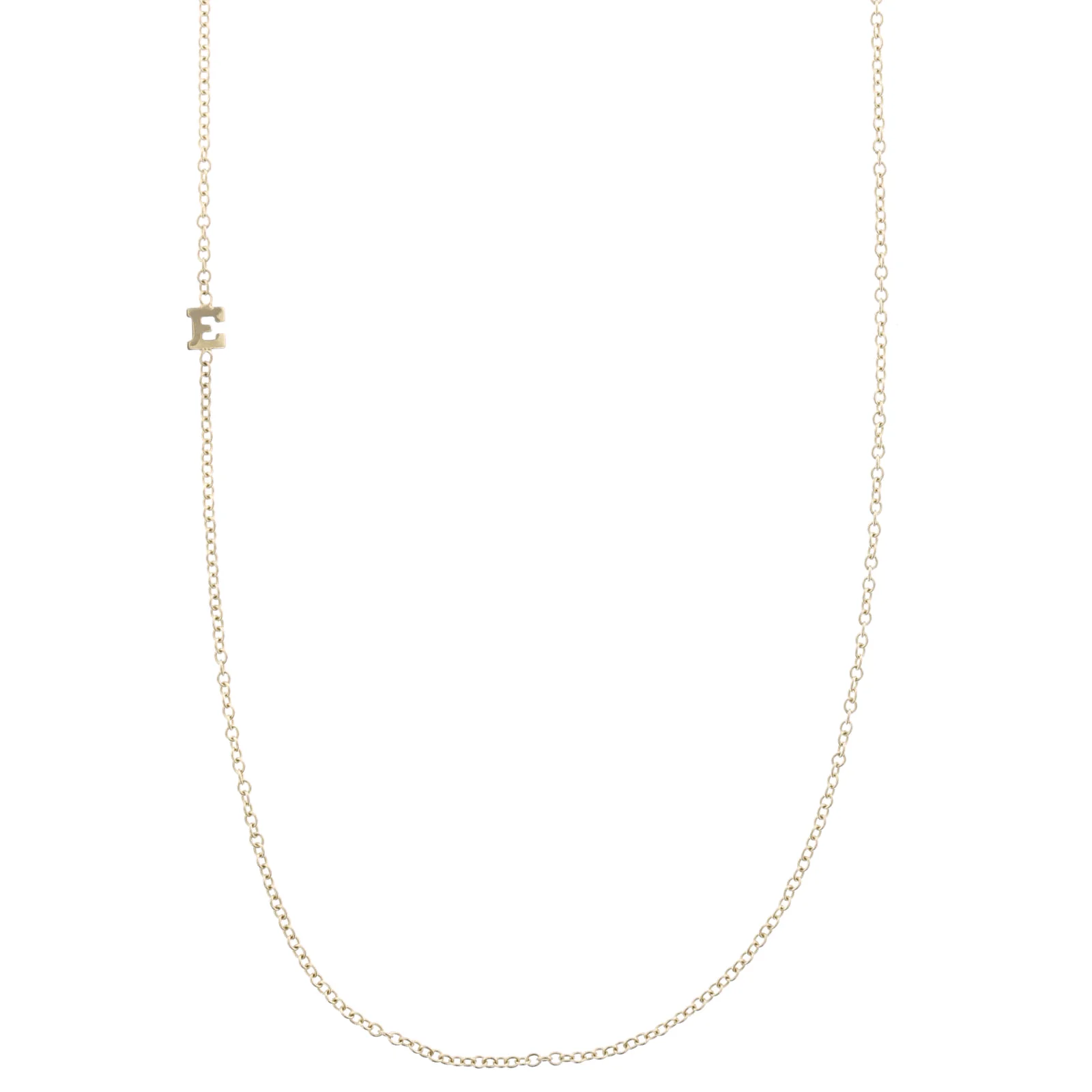 14K Yellow Gold Initial Necklace