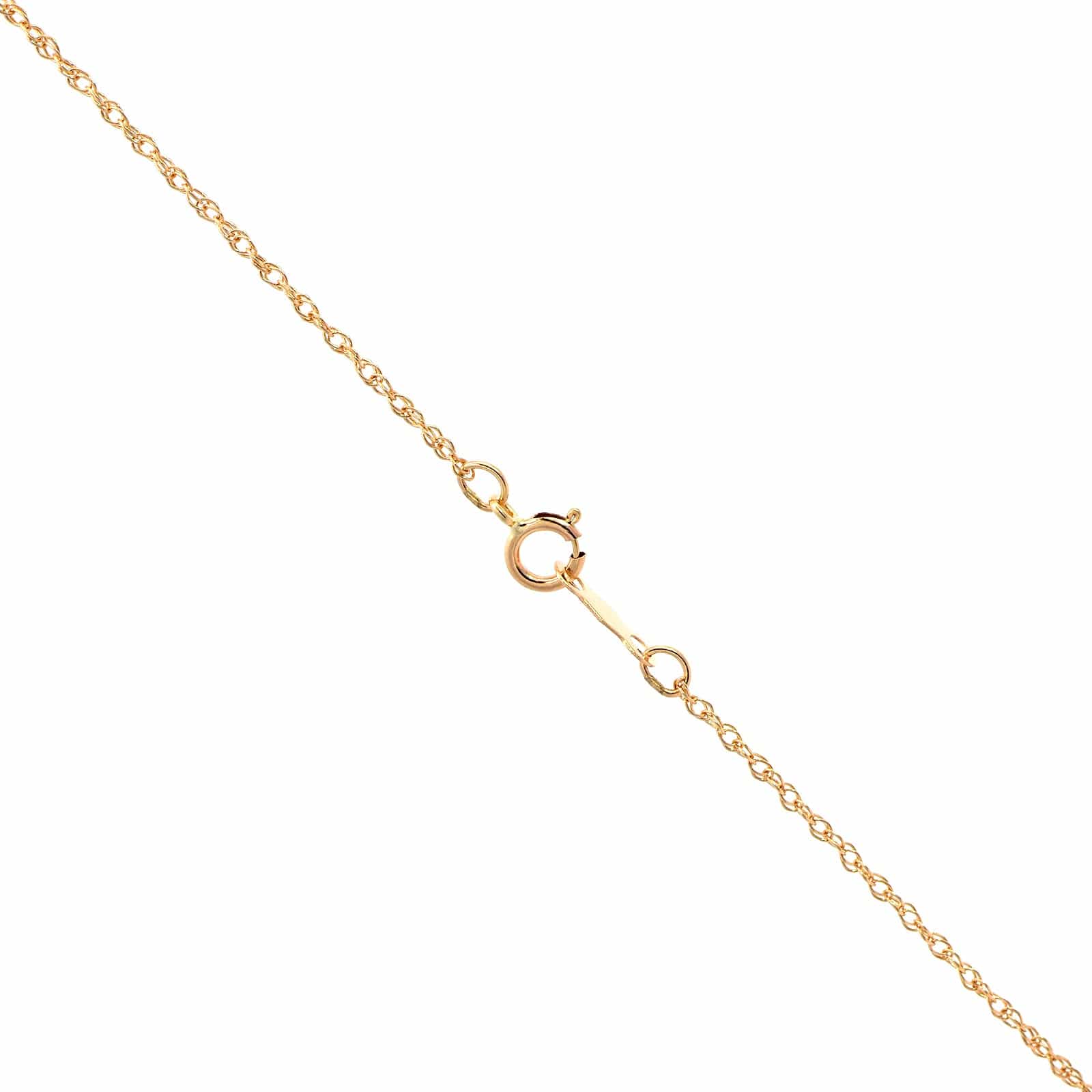 14K Yellow Gold Open Heart Pendant Necklace - Image 3