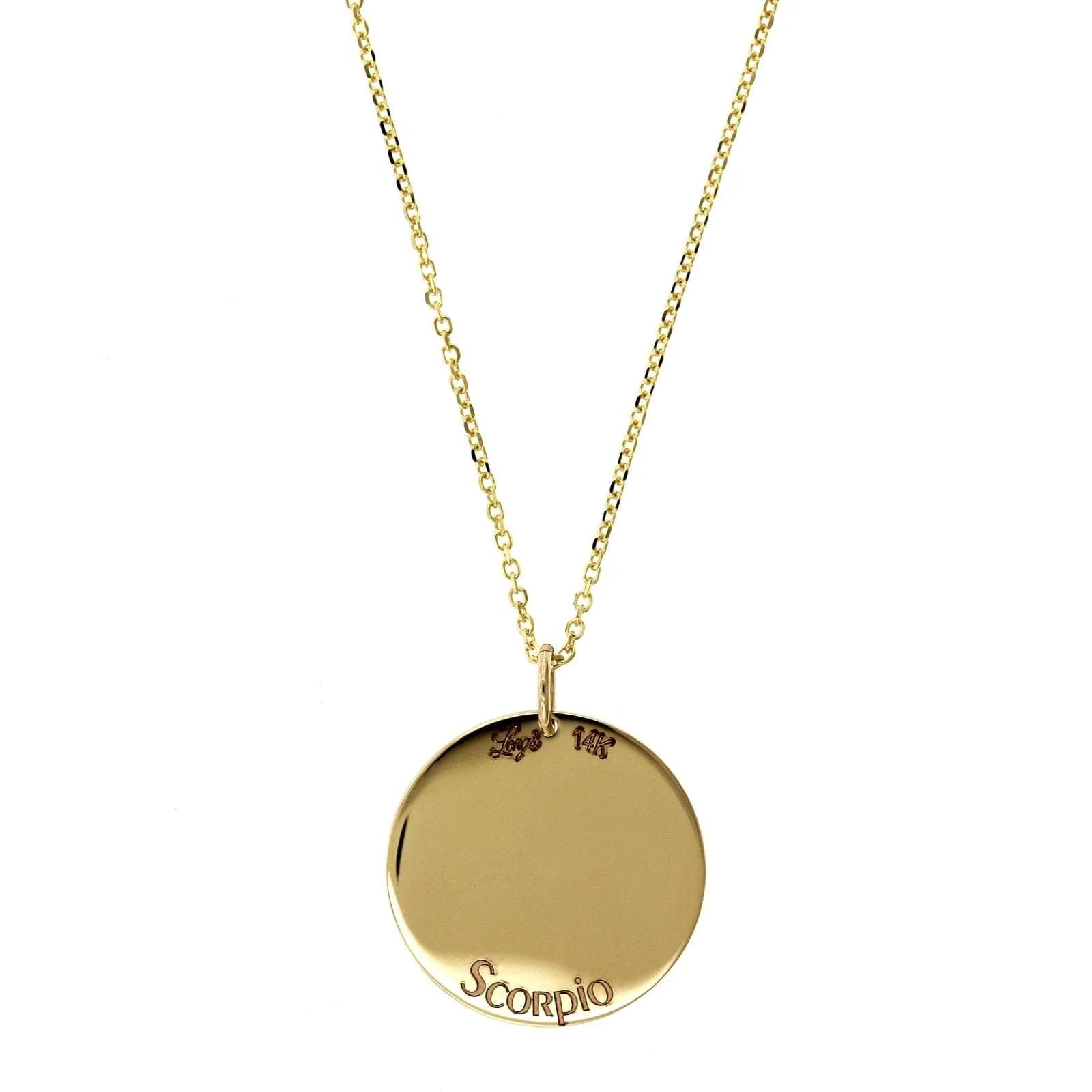 14K Yellow Gold Scorpio Zodiac Pendant - Image 2