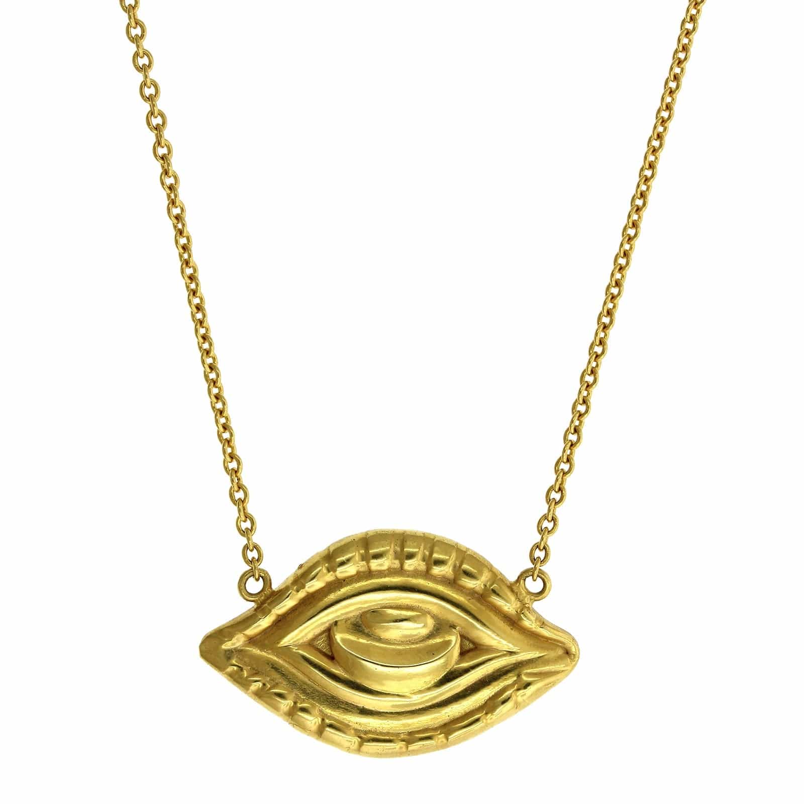 Christina Alexiou 18K Yellow Gold Evil Eye Pendant