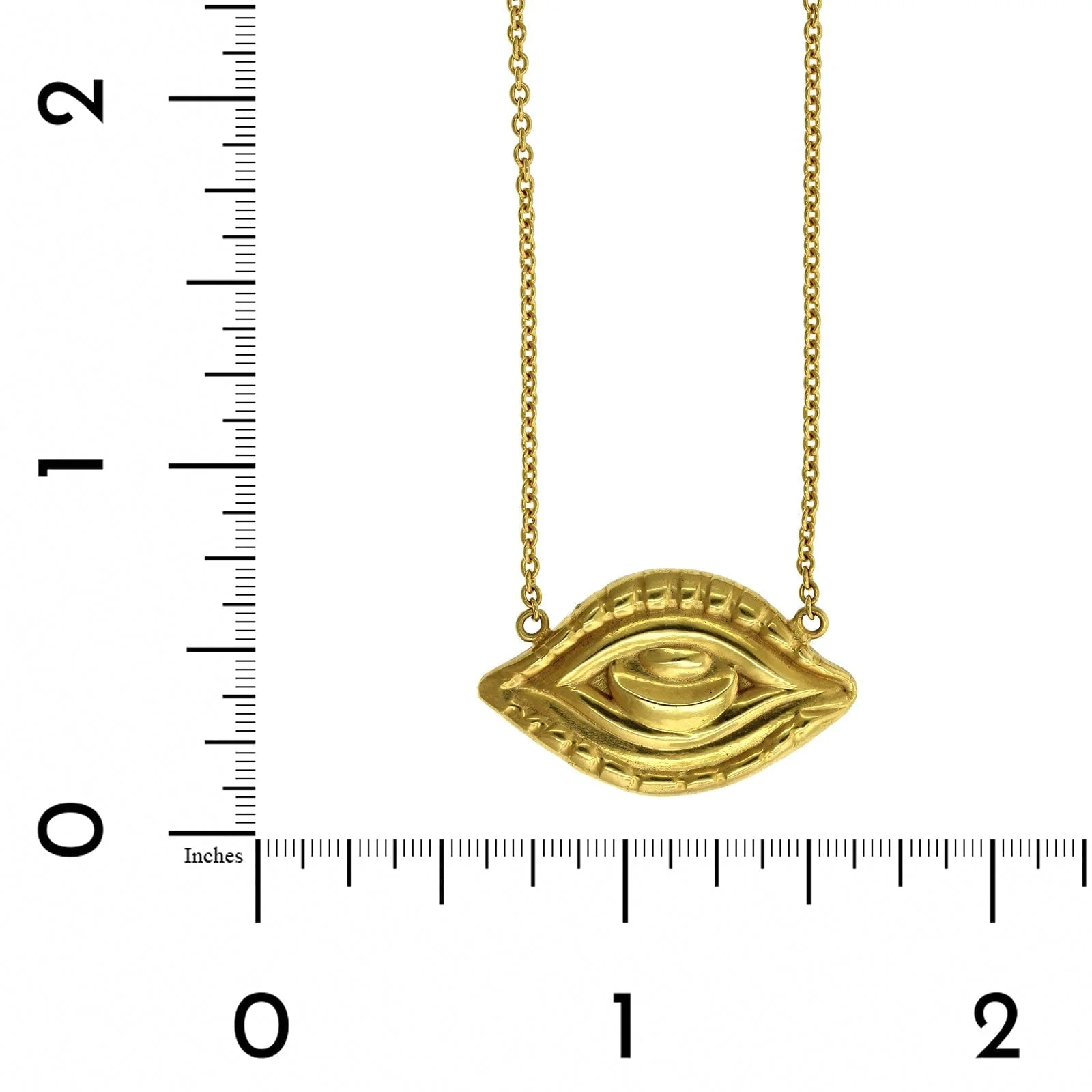 Christina Alexiou 18K Yellow Gold Evil Eye Pendant - Image 5