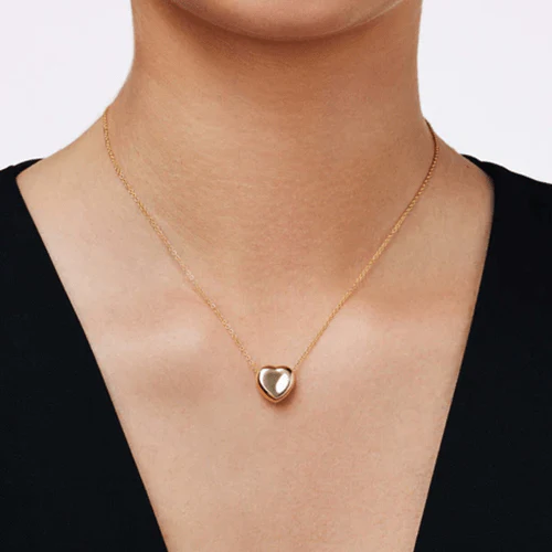 Christina Alexiou 18K Yellow Gold Puffy Heart Pendant - Image 2