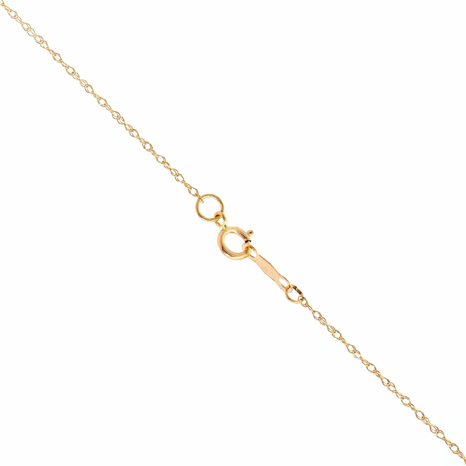 14K Yellow Gold Puffed Heart Pendant Necklace - Image 3