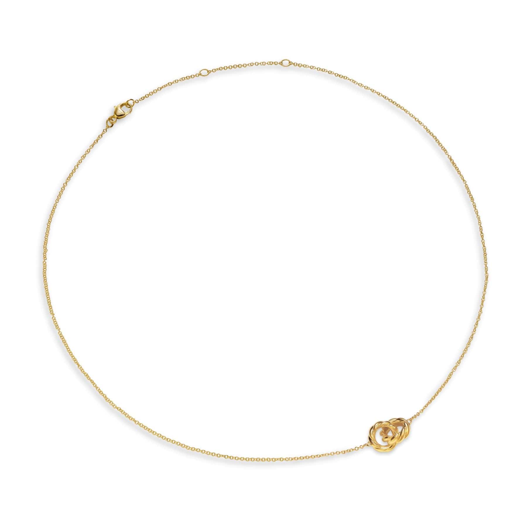 Sculpted Cable Chain Necklace 18K Yellow Gold, 9mm - Image 2
