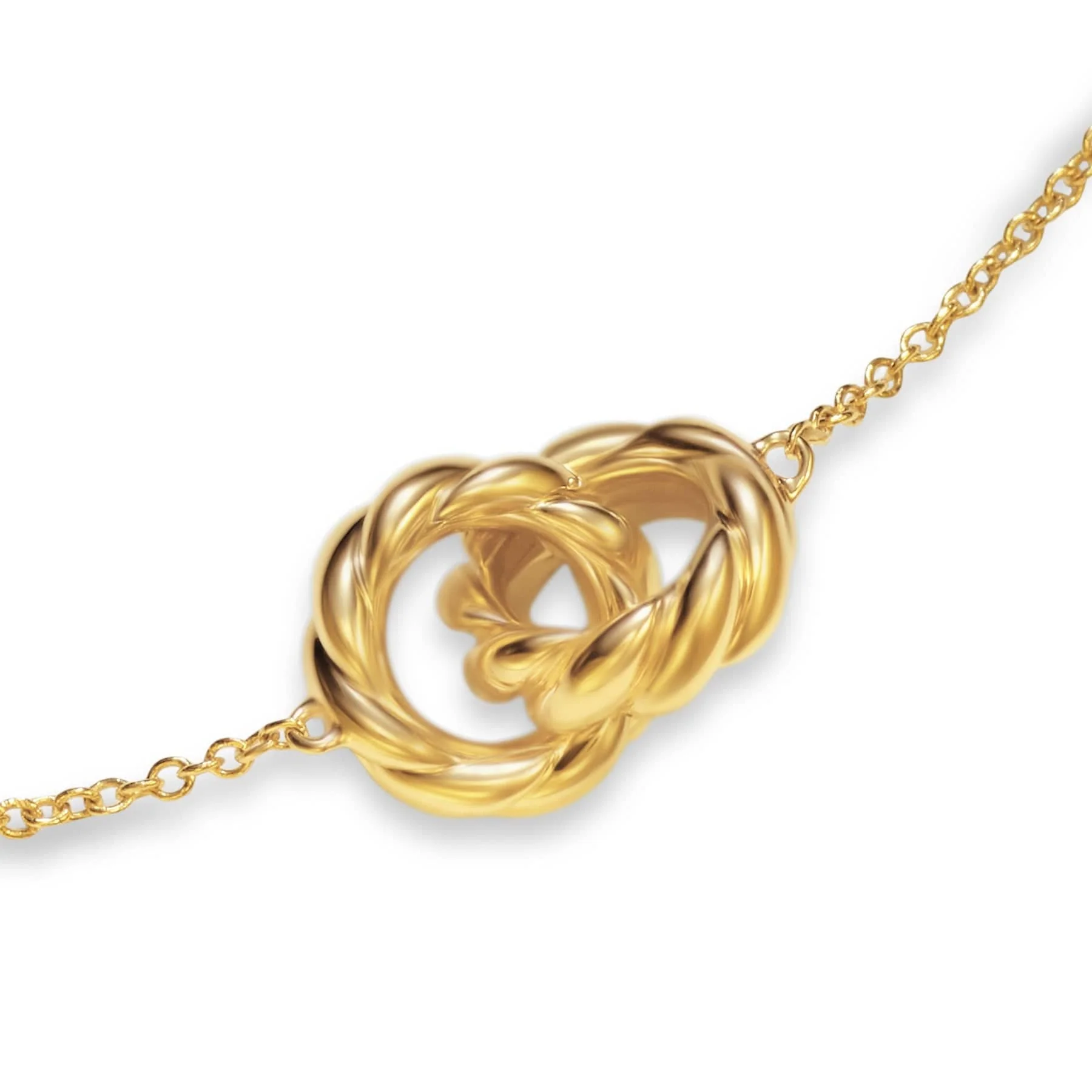 Sculpted Cable Chain Necklace 18K Yellow Gold, 9mm - Image 3