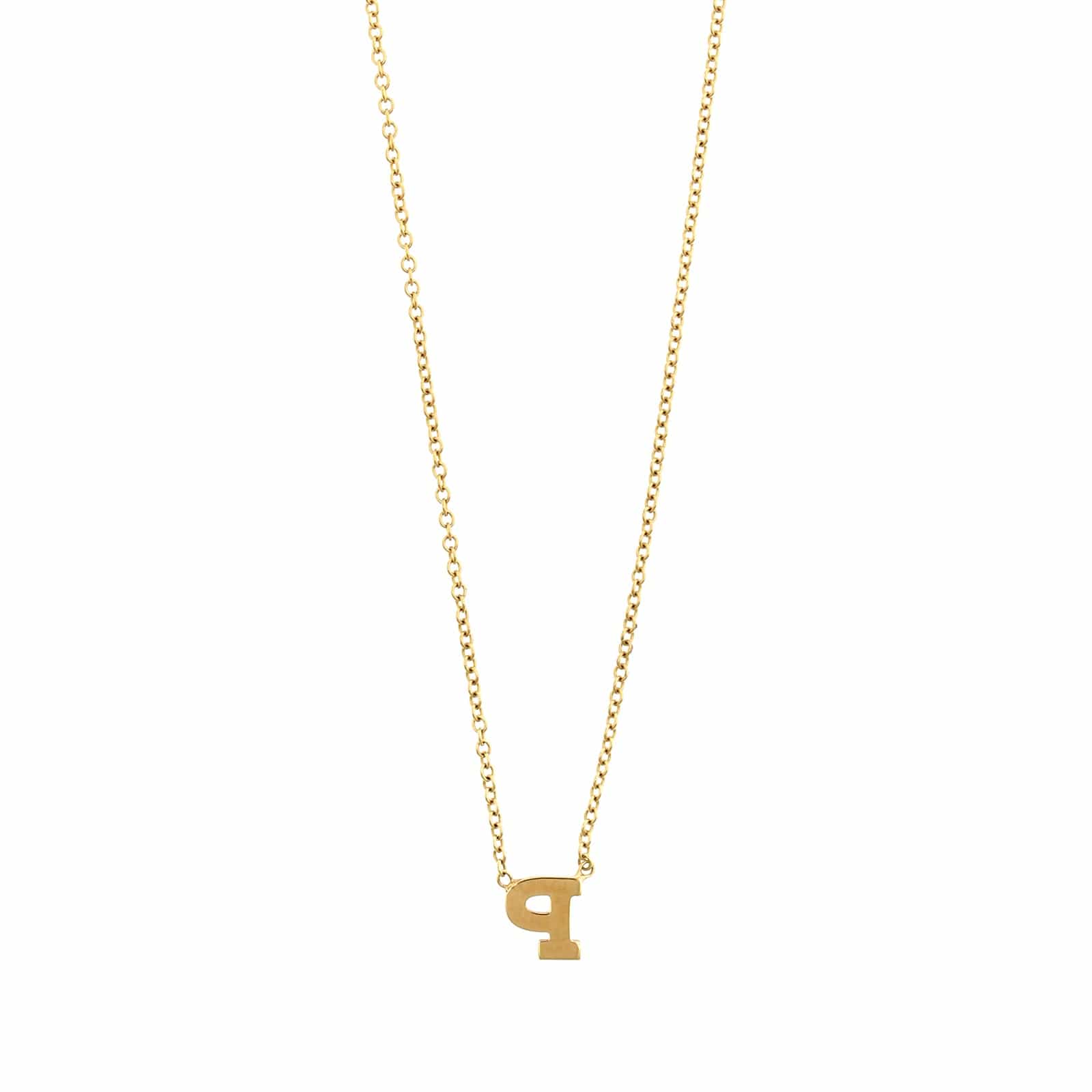 Zoe Chicco 14K Yellow Gold Initial P Necklace - Image 2