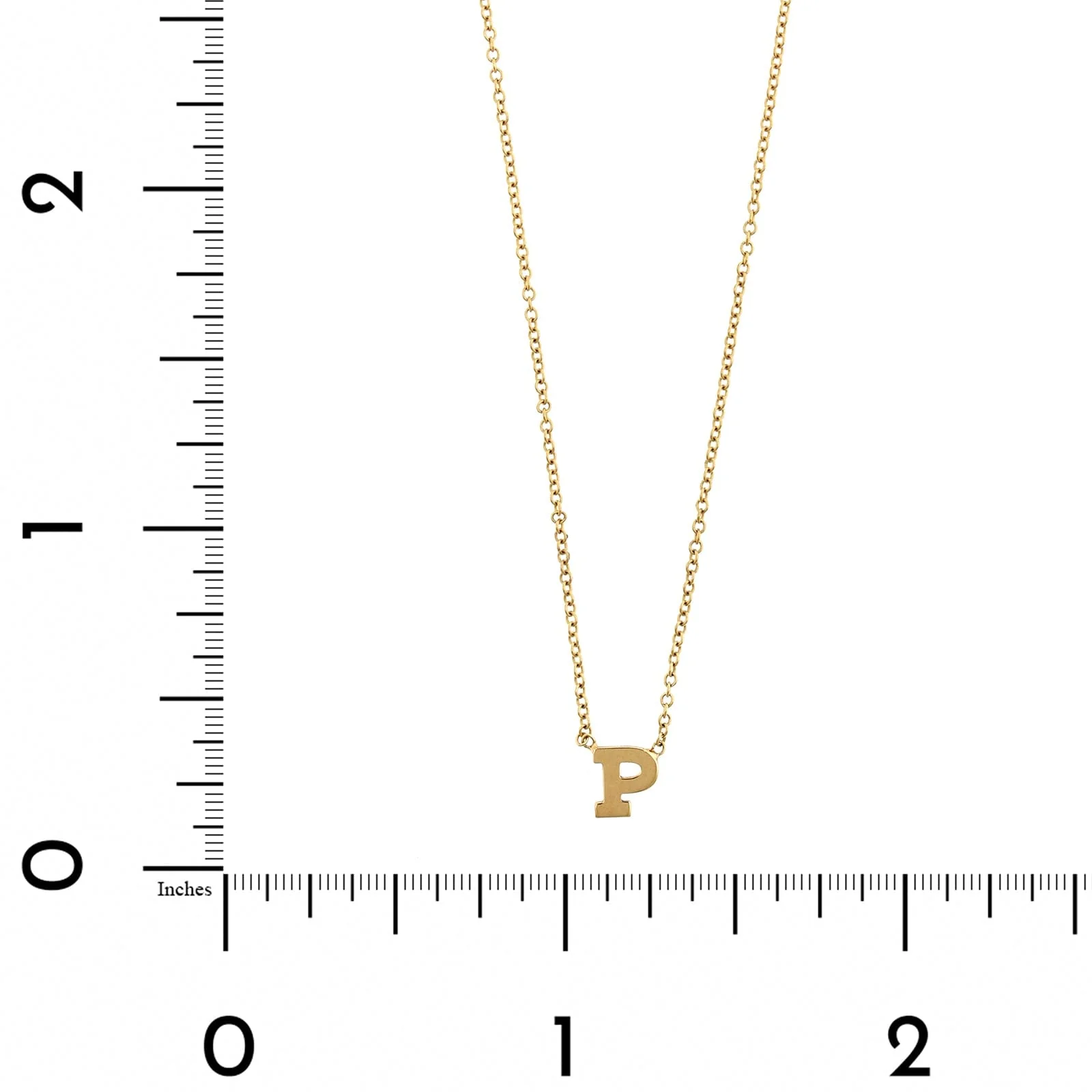 Zoe Chicco 14K Yellow Gold Initial P Necklace - Image 4