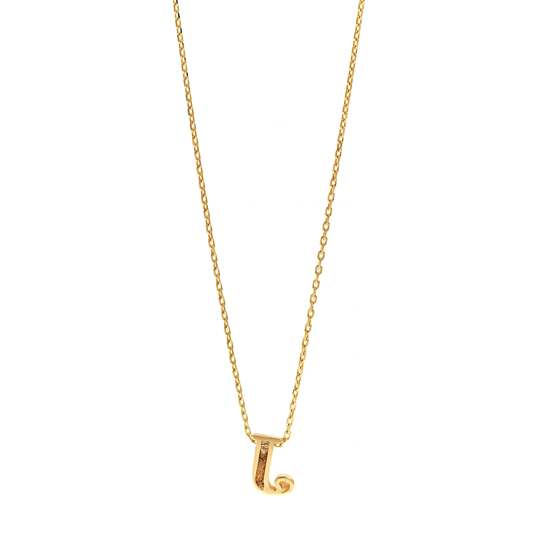 14K Yellow Gold Initial "J" Pendant Necklace - Image 2