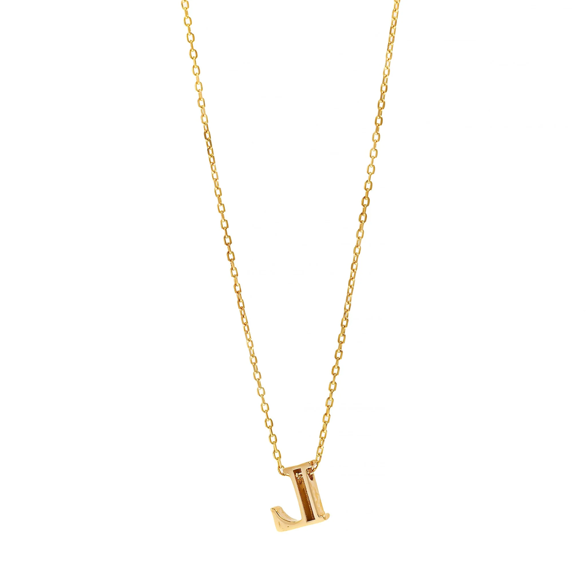 14K Yellow Gold Initial "L" Pendant Necklace - Image 2