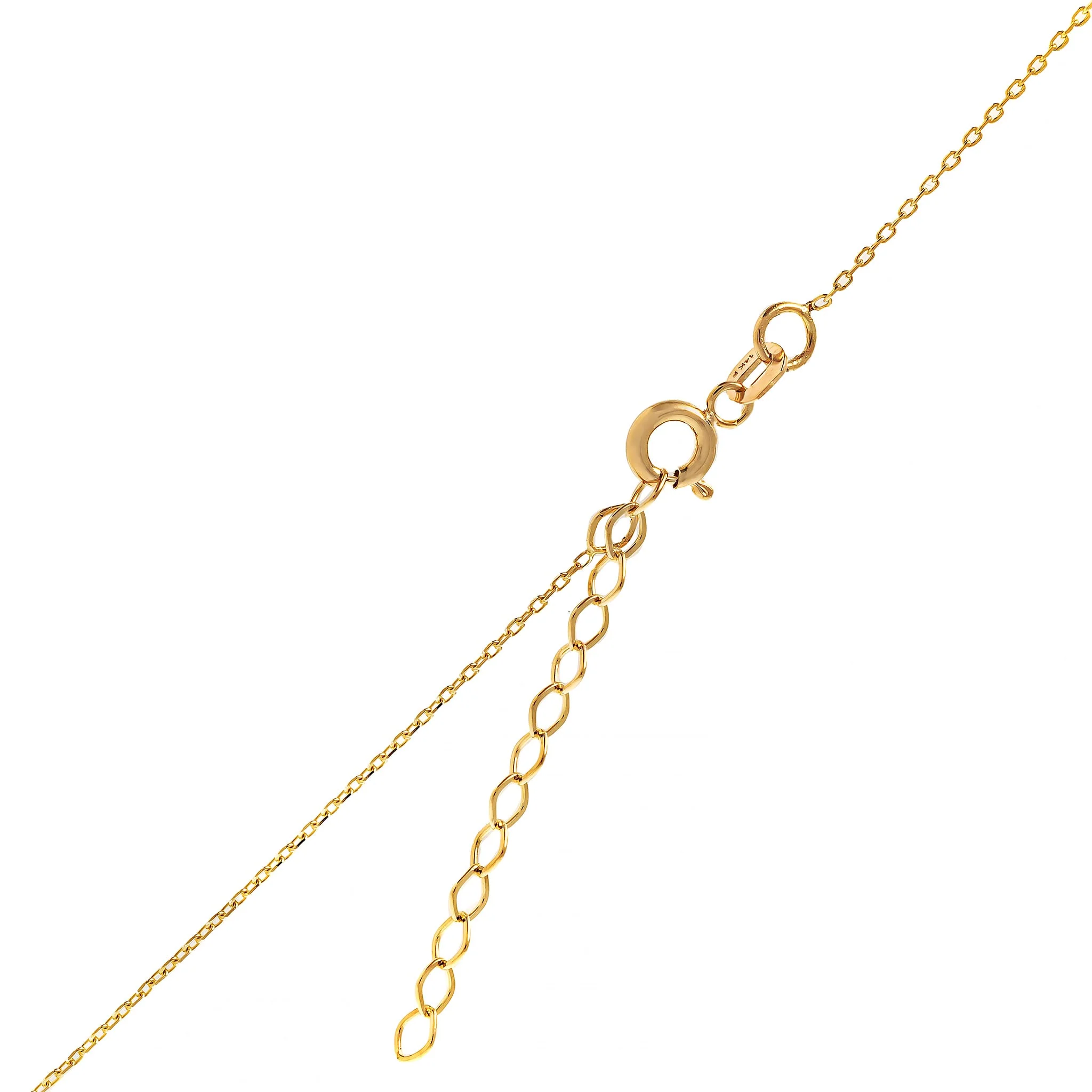 14K Yellow Gold Initial "T" Pendant Necklace - Image 3