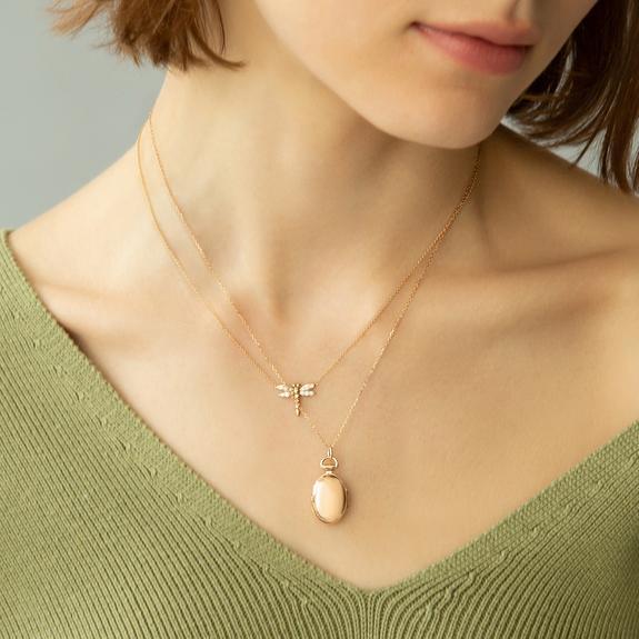 18K Yellow Gold Petite Locket - Image 2