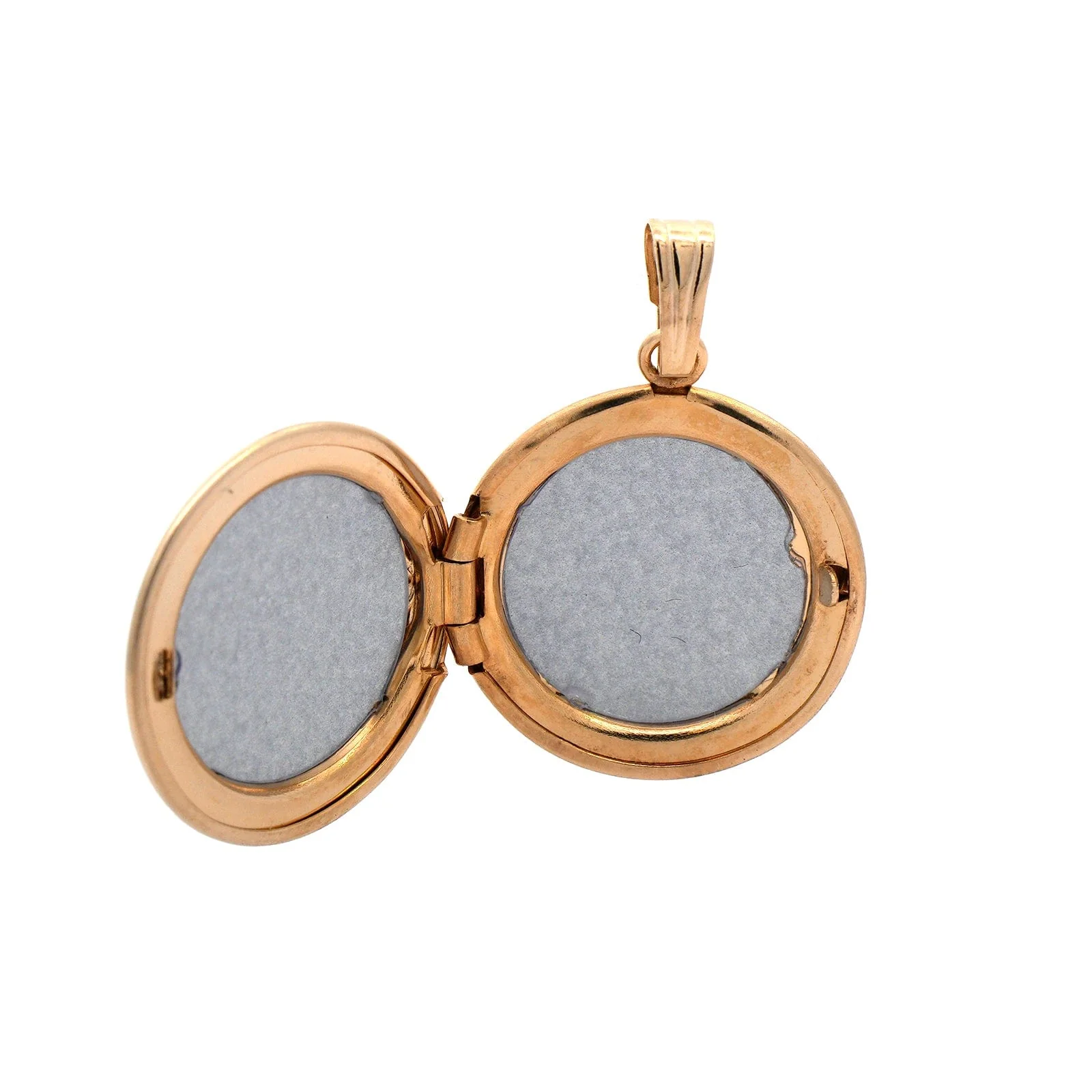 14K Yellow Gold Embossed Floral Locket - Image 2