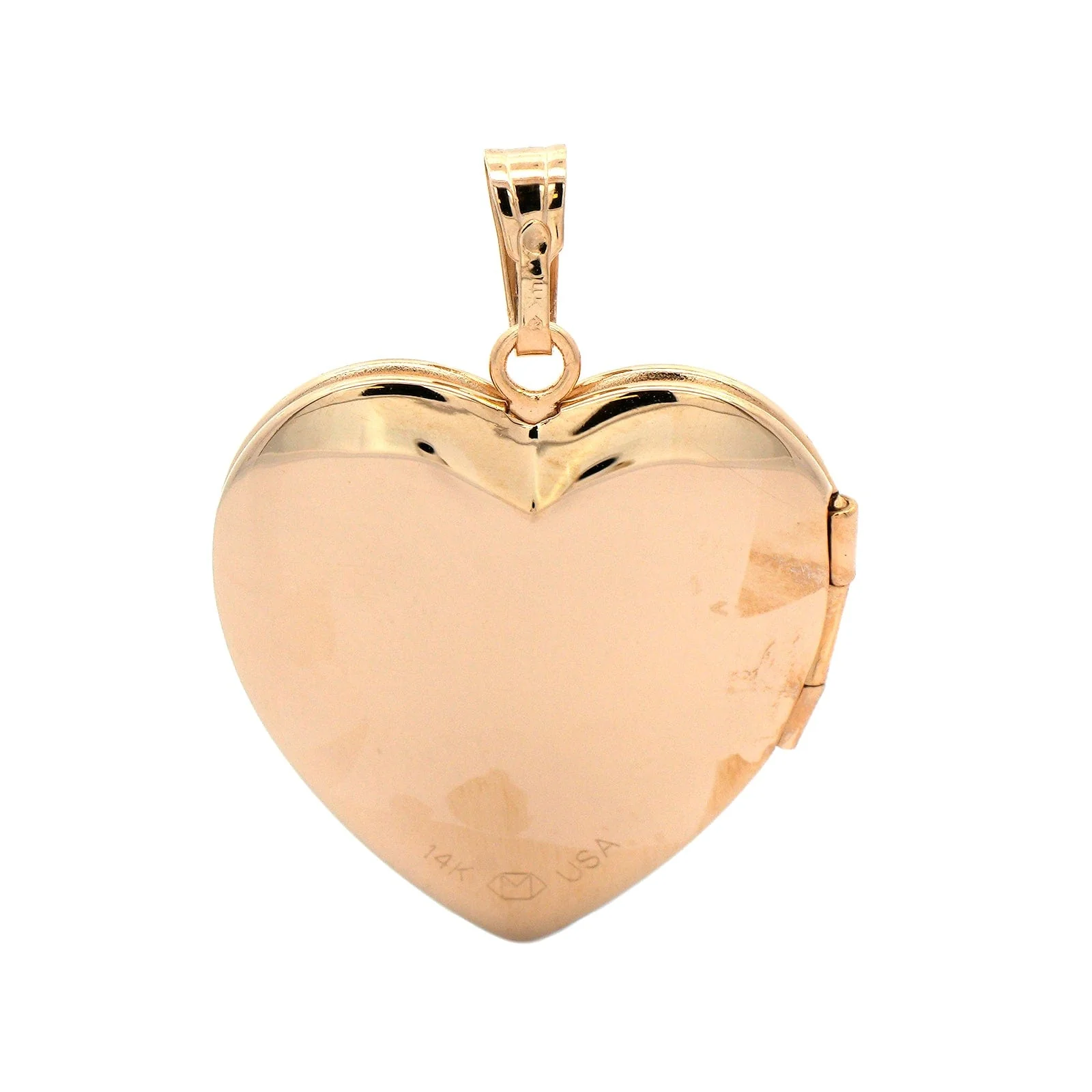 14K Yellow Gold Diamond Heart Locket - Image 3