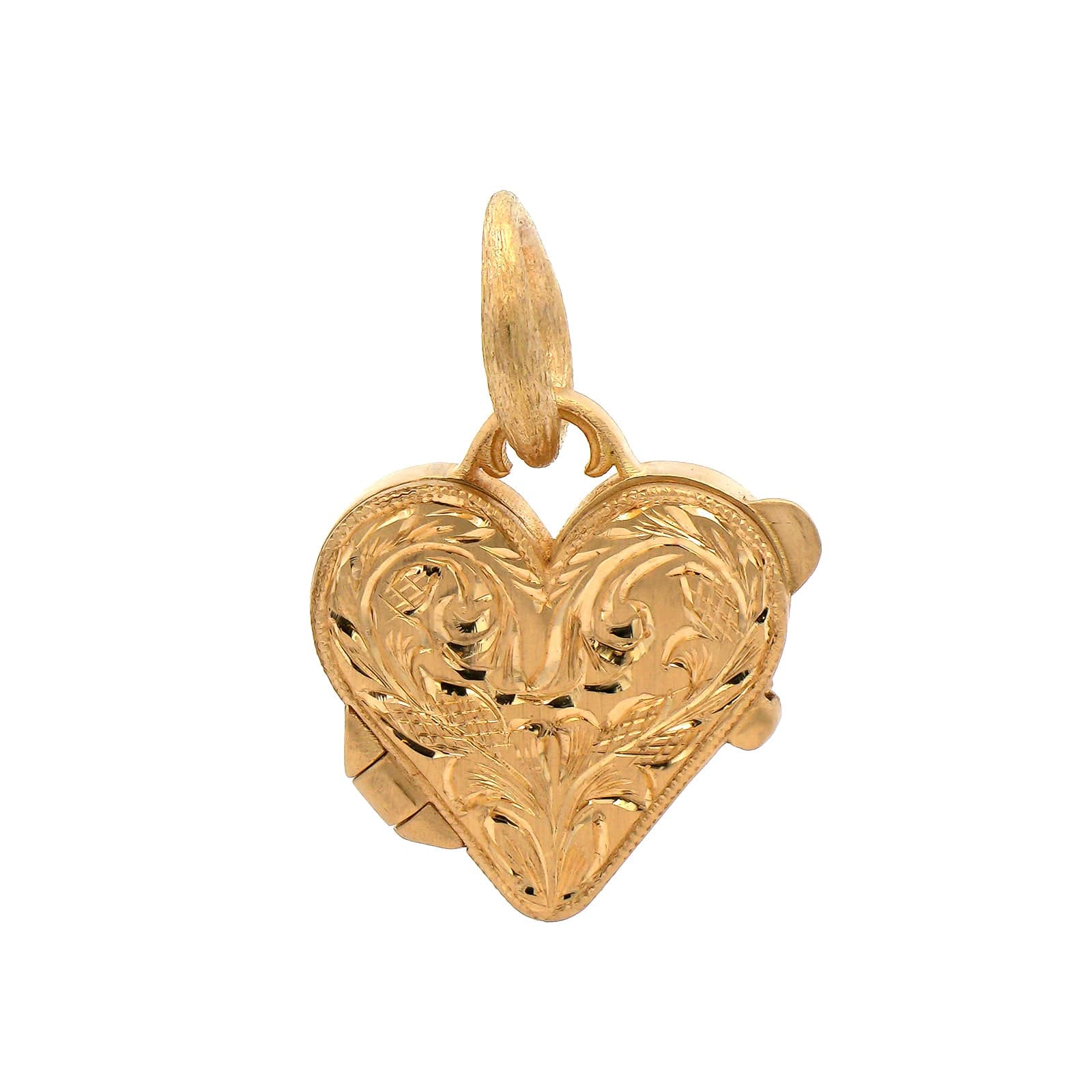18K Yellow Gold Baby Heart Shaped Locket