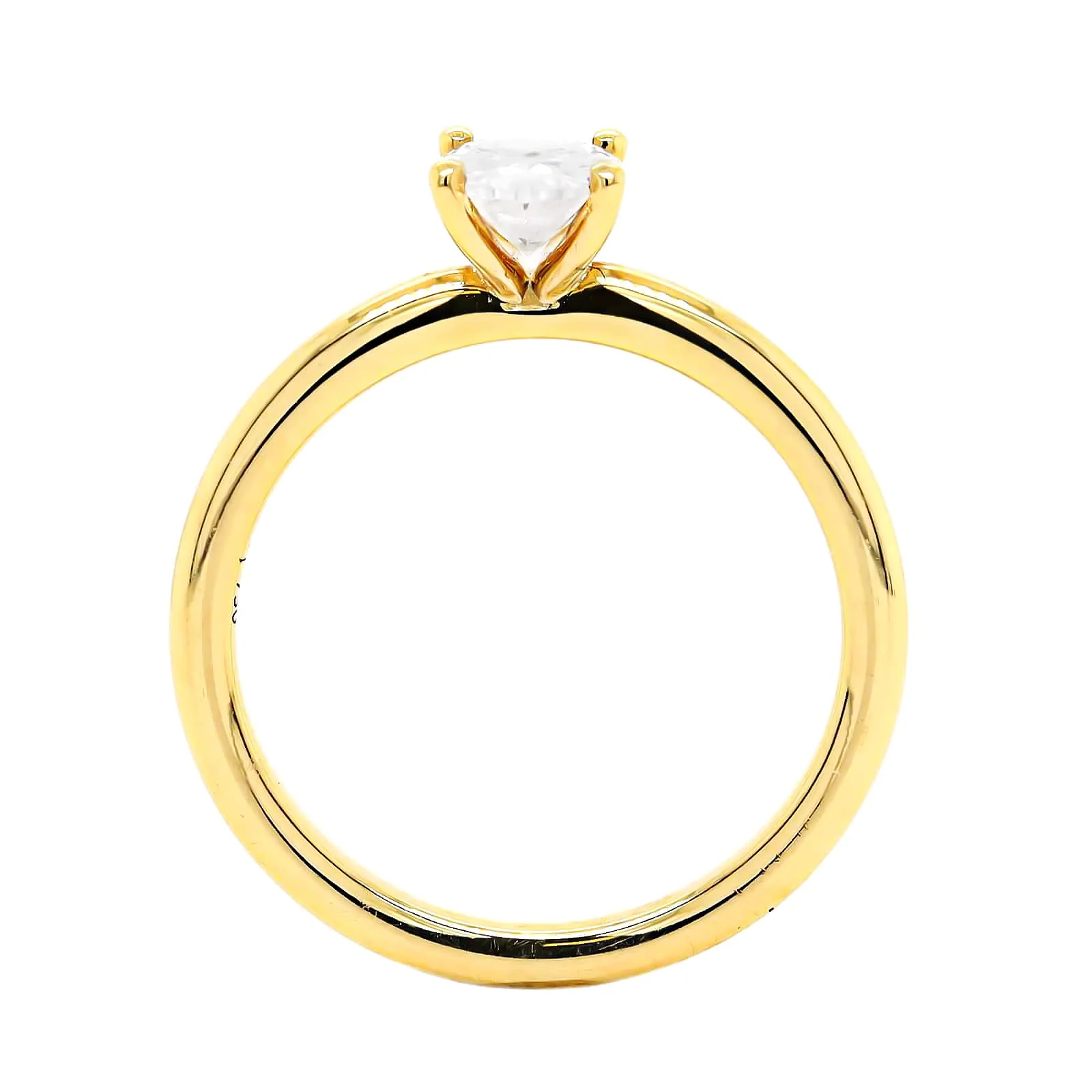 18K Yellow Gold 4-Prong Engagement Ring Setting - Image 3