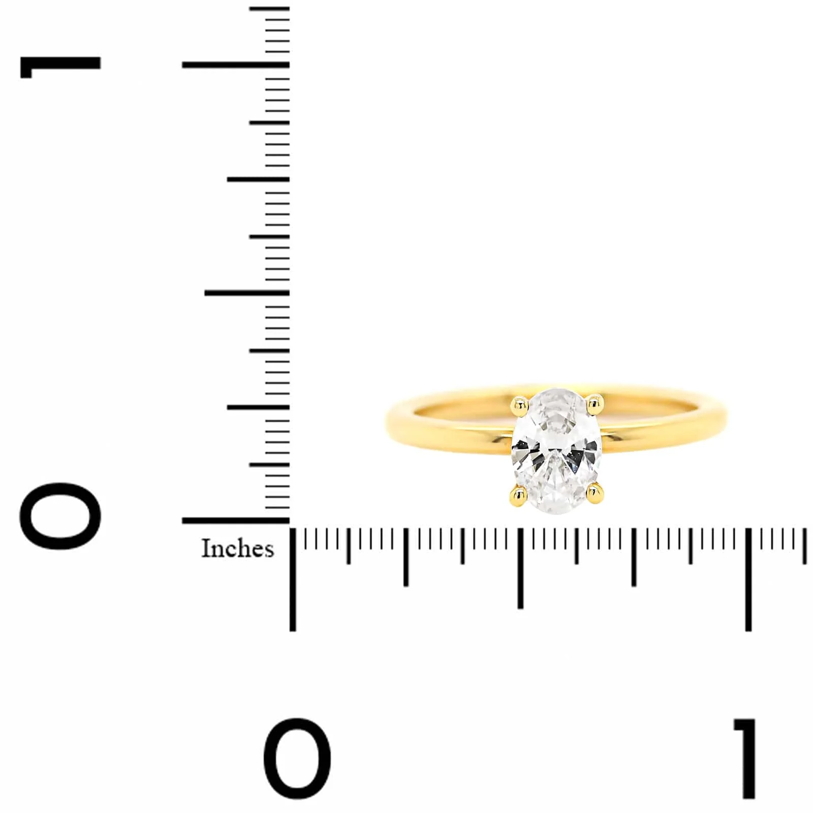 18K Yellow Gold 4-Prong Engagement Ring Setting - Image 4