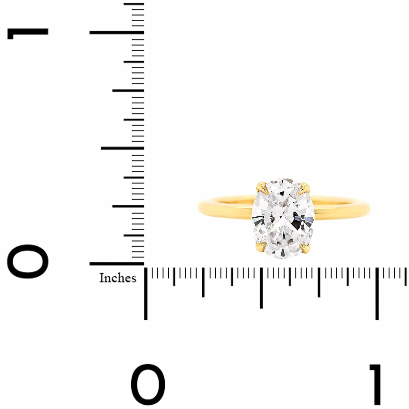 18K Yellow Gold Lily Head Solitaire Engagement Ring Setting - Image 4