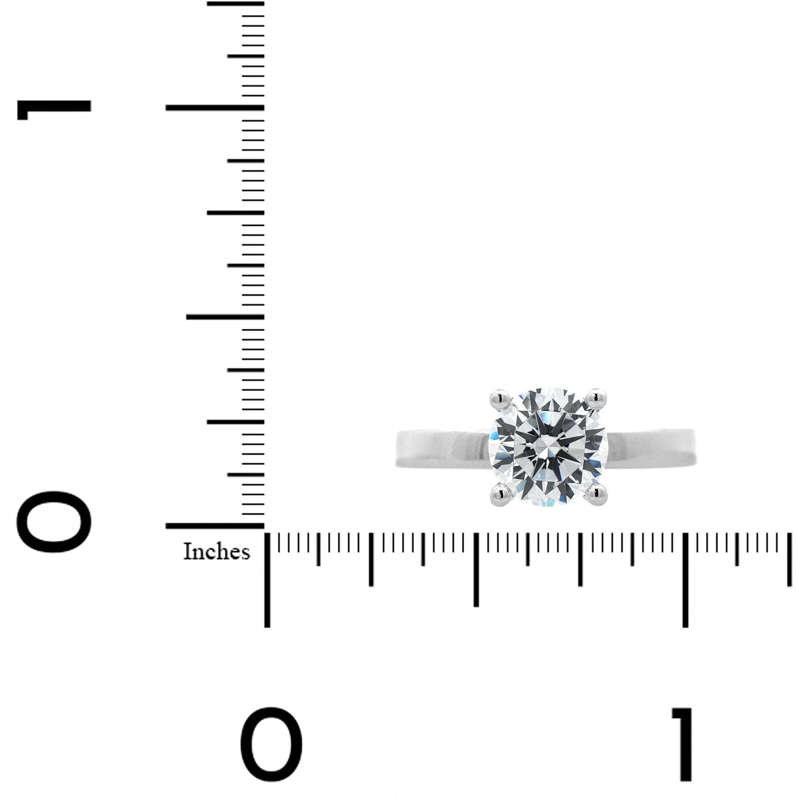 Platinum 4 Prong Diamond Solitaire Engagement Ring Setting - Image 4