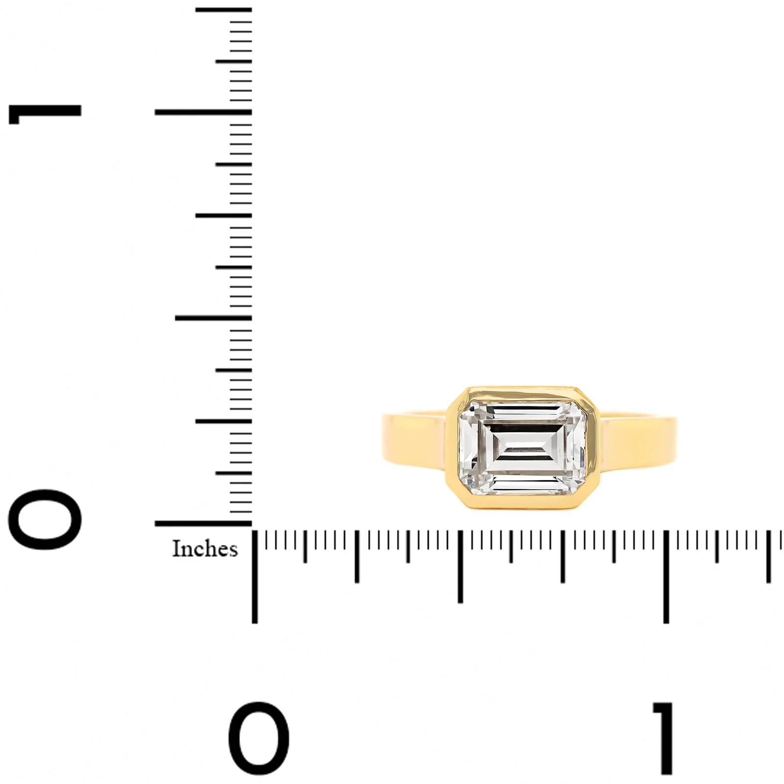 18K Yellow Gold Bezel Set Engagement Ring Setting - Image 4