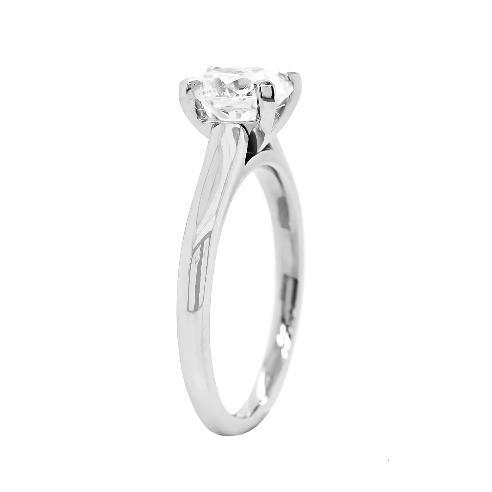 Platinum 4 Prong Cathedral Engagement Ring Setting - Image 2