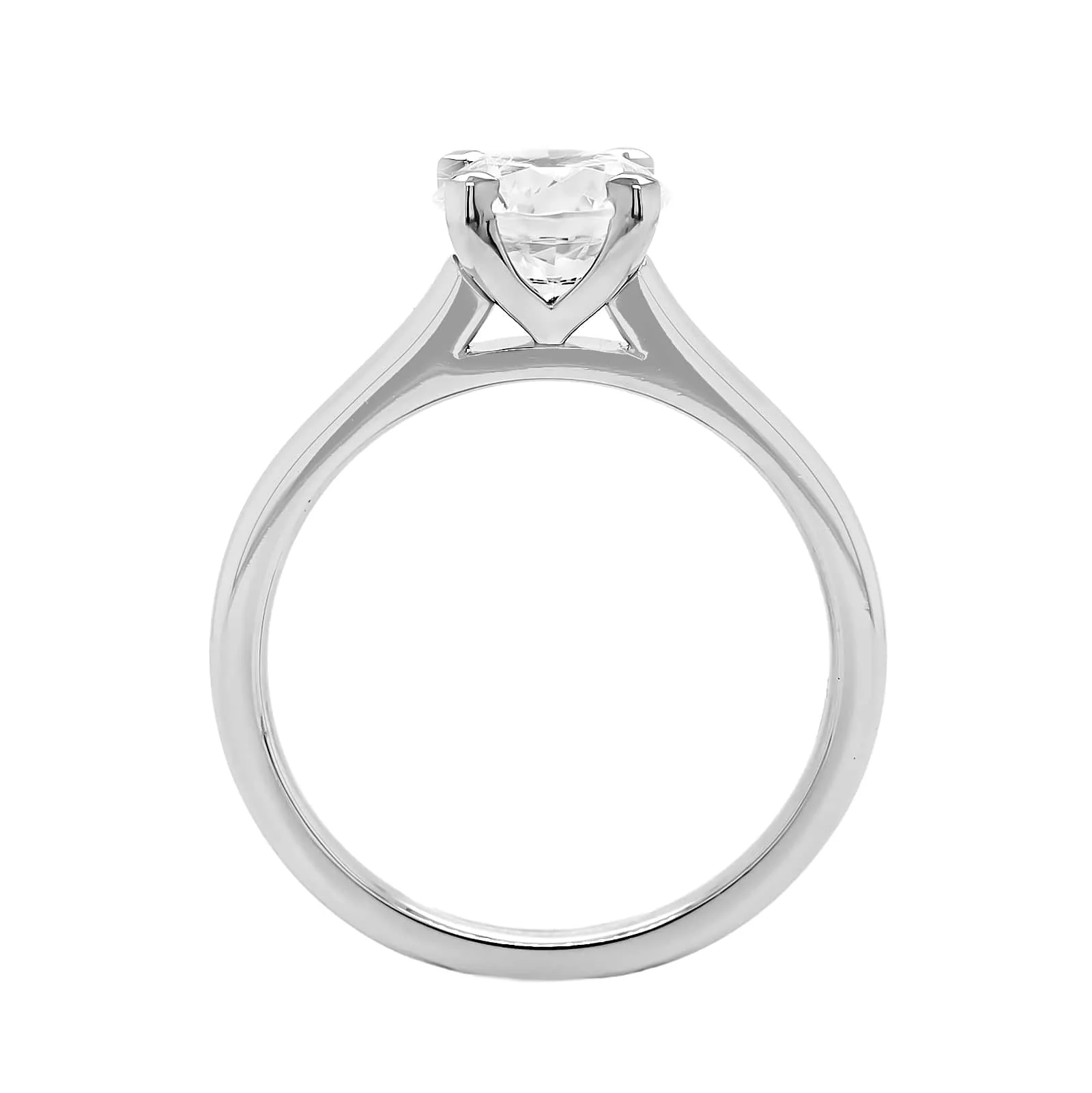 Platinum 4 Prong Cathedral Engagement Ring Setting - Image 3