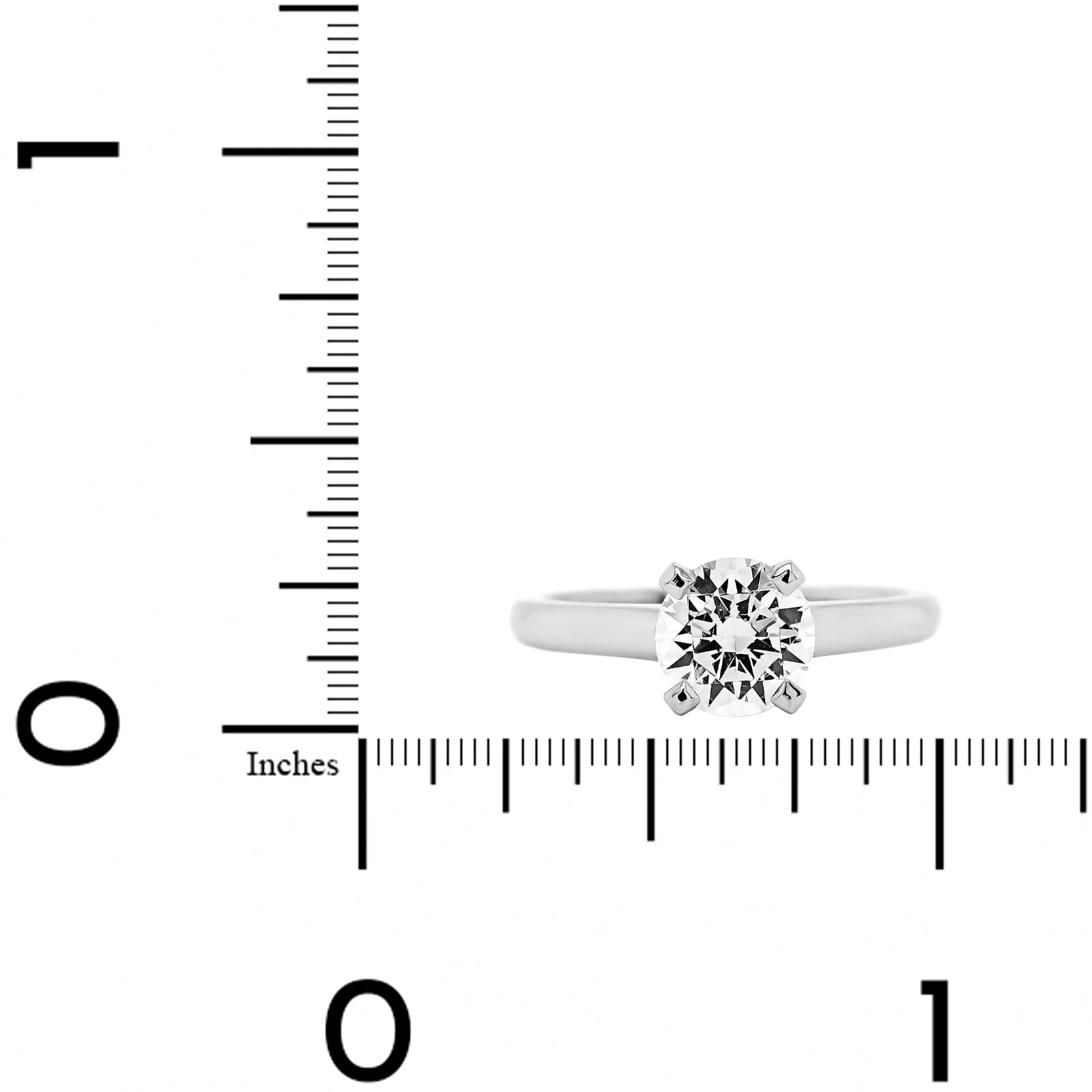 Platinum 4 Prong Cathedral Engagement Ring Setting - Image 4