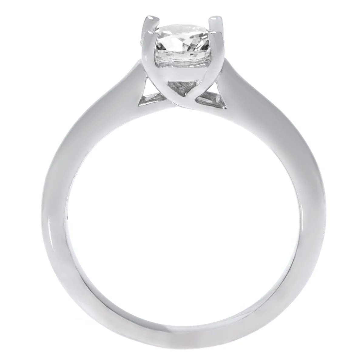 Platinum 4 Prong Solitaire Engagement Ring Setting - Image 3