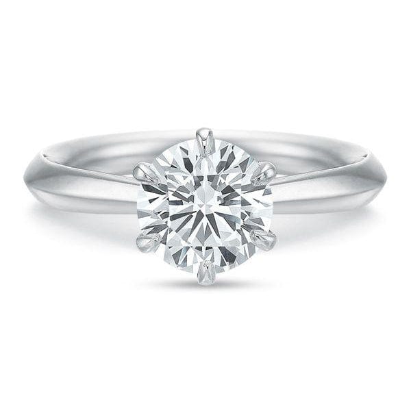 18K Yellow Gold Classic Solitaire 6 Prong Engagement Ring Setting - Image 6