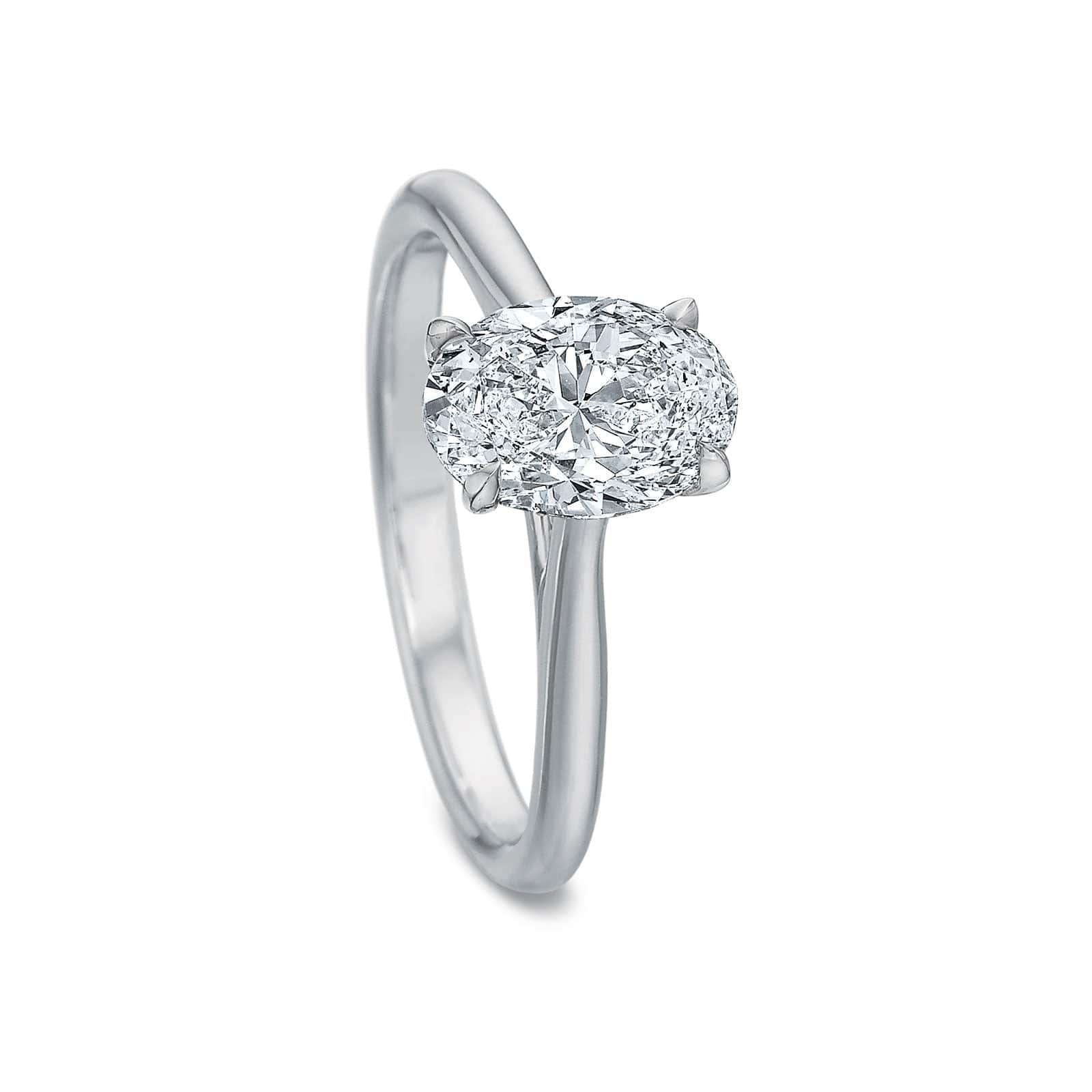 Platinum Cathedral Solitaire Engagement Ring Setting - Image 2