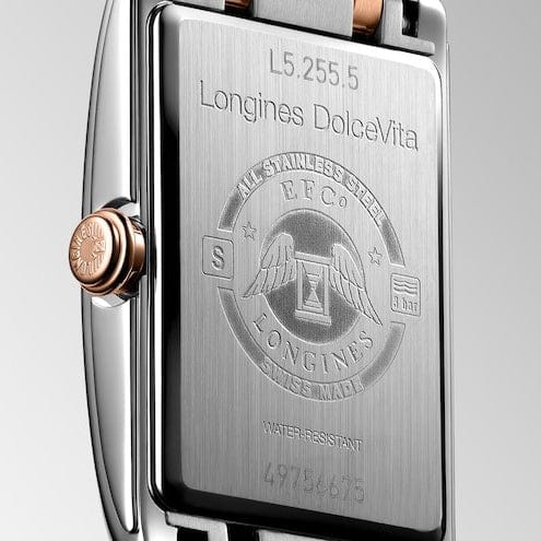 Longines DolceVita 20mm Stainless Steel and Rose Gold L5.255.5.71.7 - Image 5