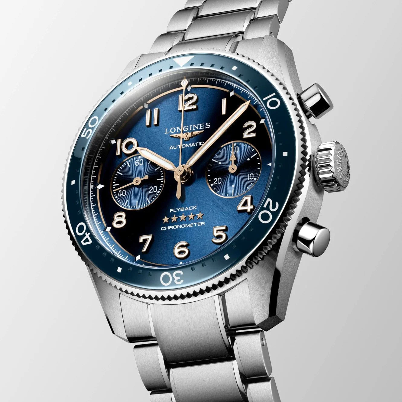 Longines Spirit Flyback 42mm Automatic Chronometer L3.821.4.93.6 - Image 3