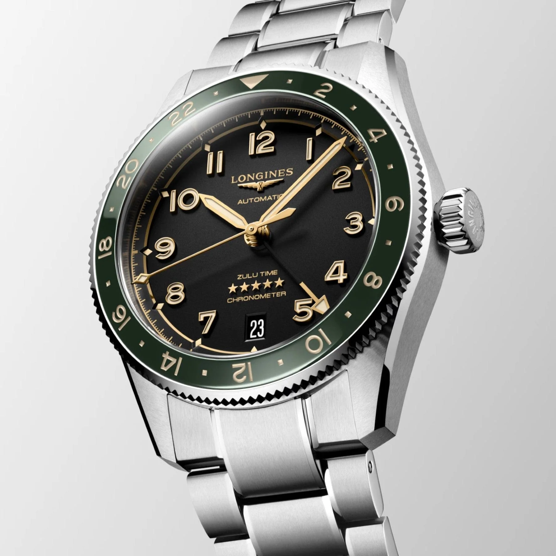 Longines Spirit Zulu Time 39mm Black/Green Automatic L3.802.4.63.6 - Image 5