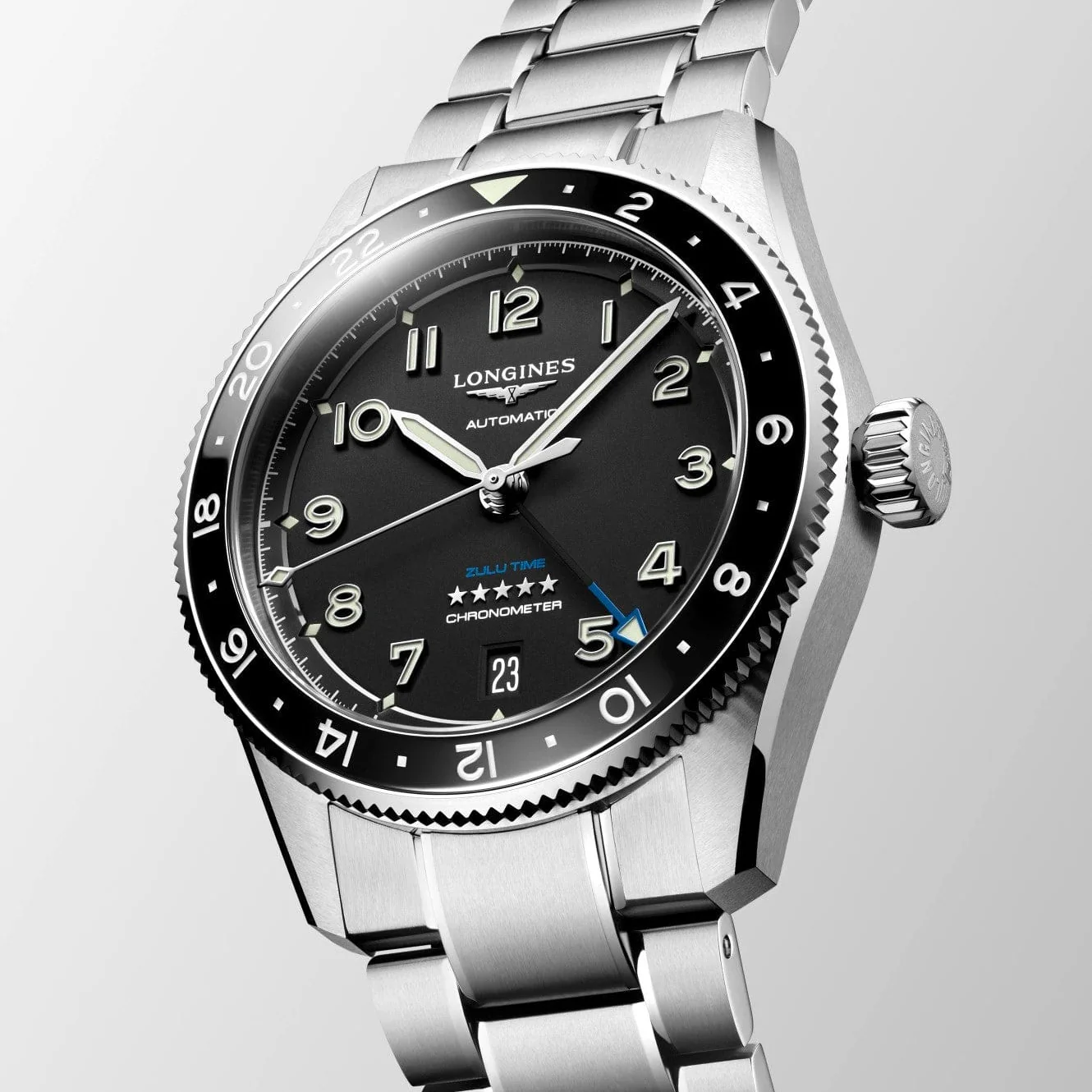 Longines Spirit Zulu Time 39mm GMT Chronometer L3.802.4.53.6 - Image 3