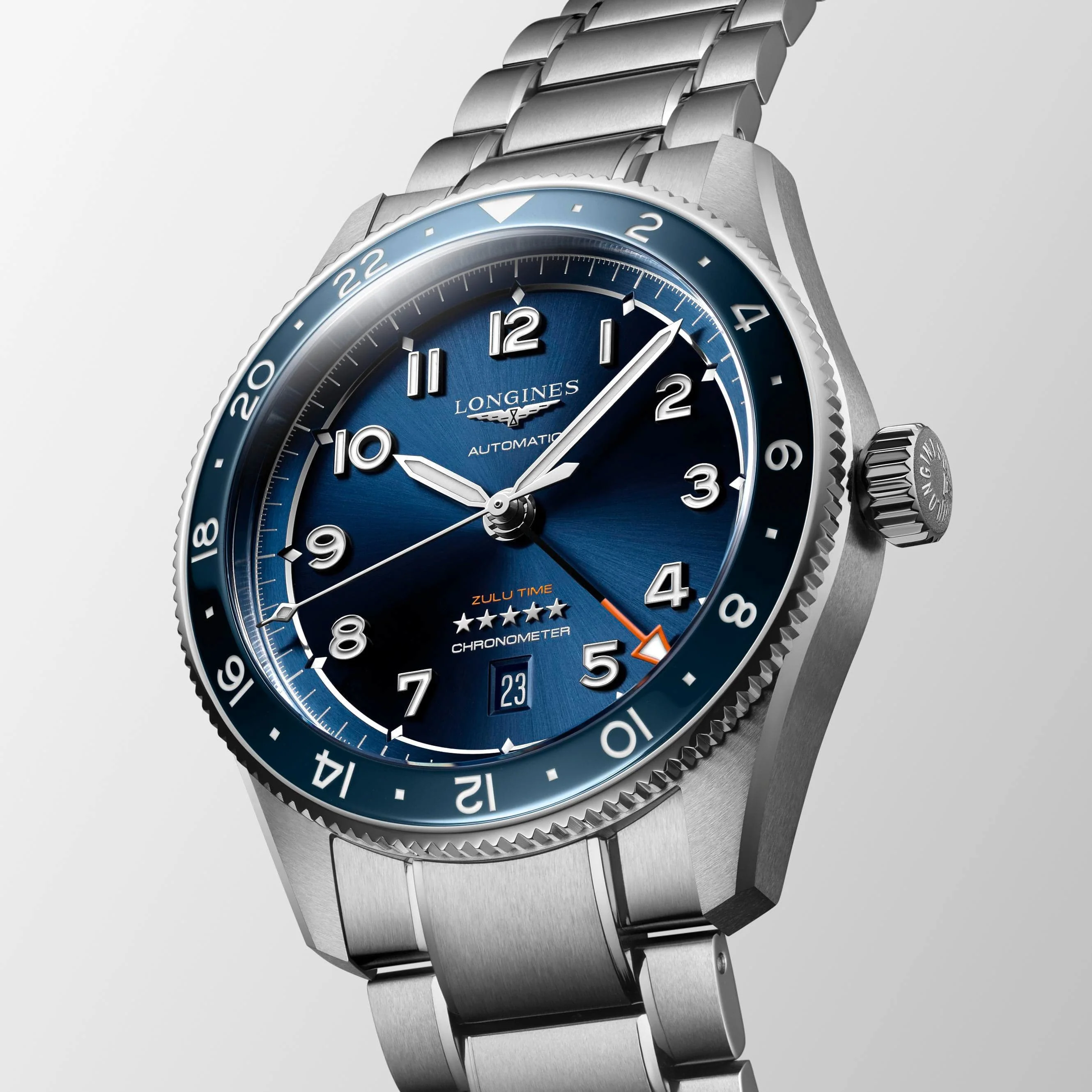 Longines Spirit Zulu Time 42mm GMT Chronometer L3.812.4.93.6 - Image 3