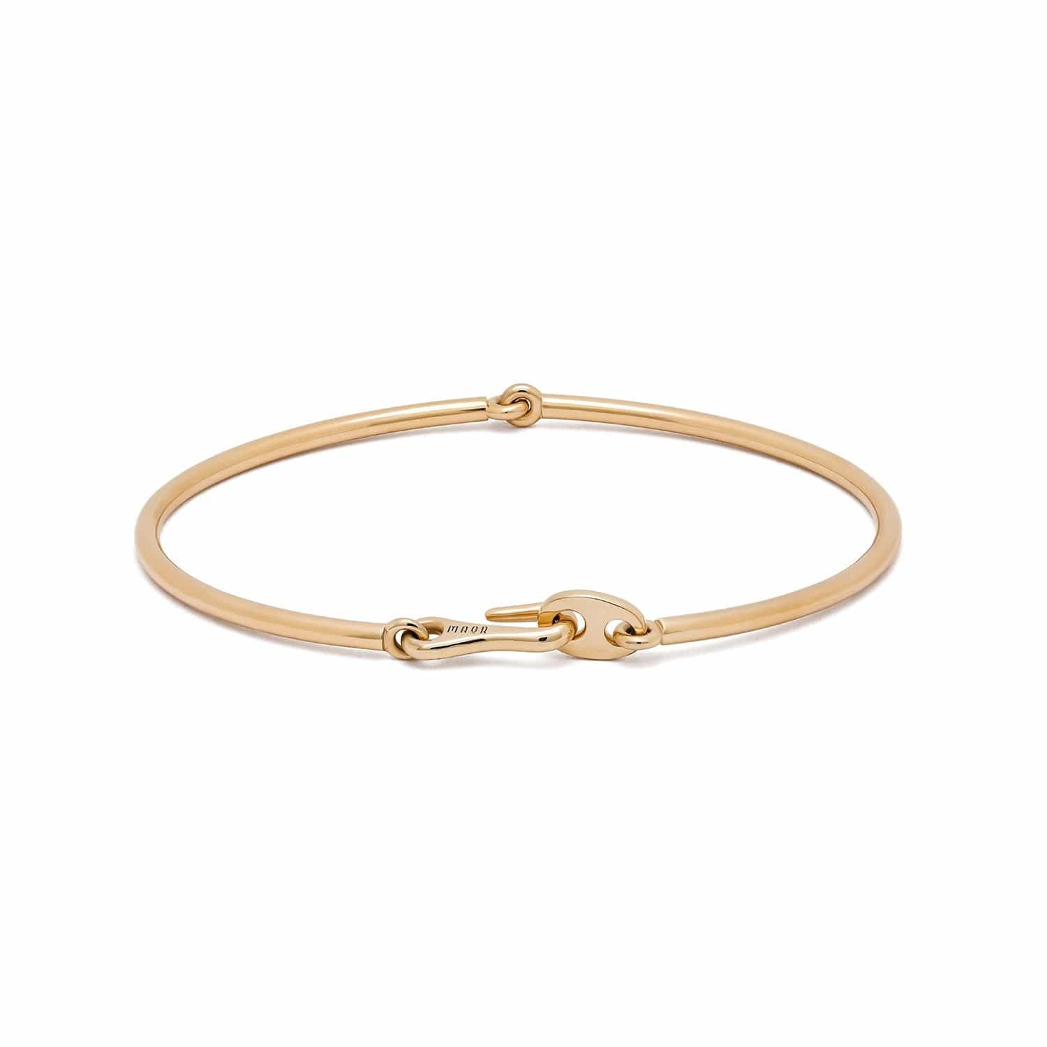 Maor 18K Yellow Gold Aquila Round Bar Bracelet - Image 3