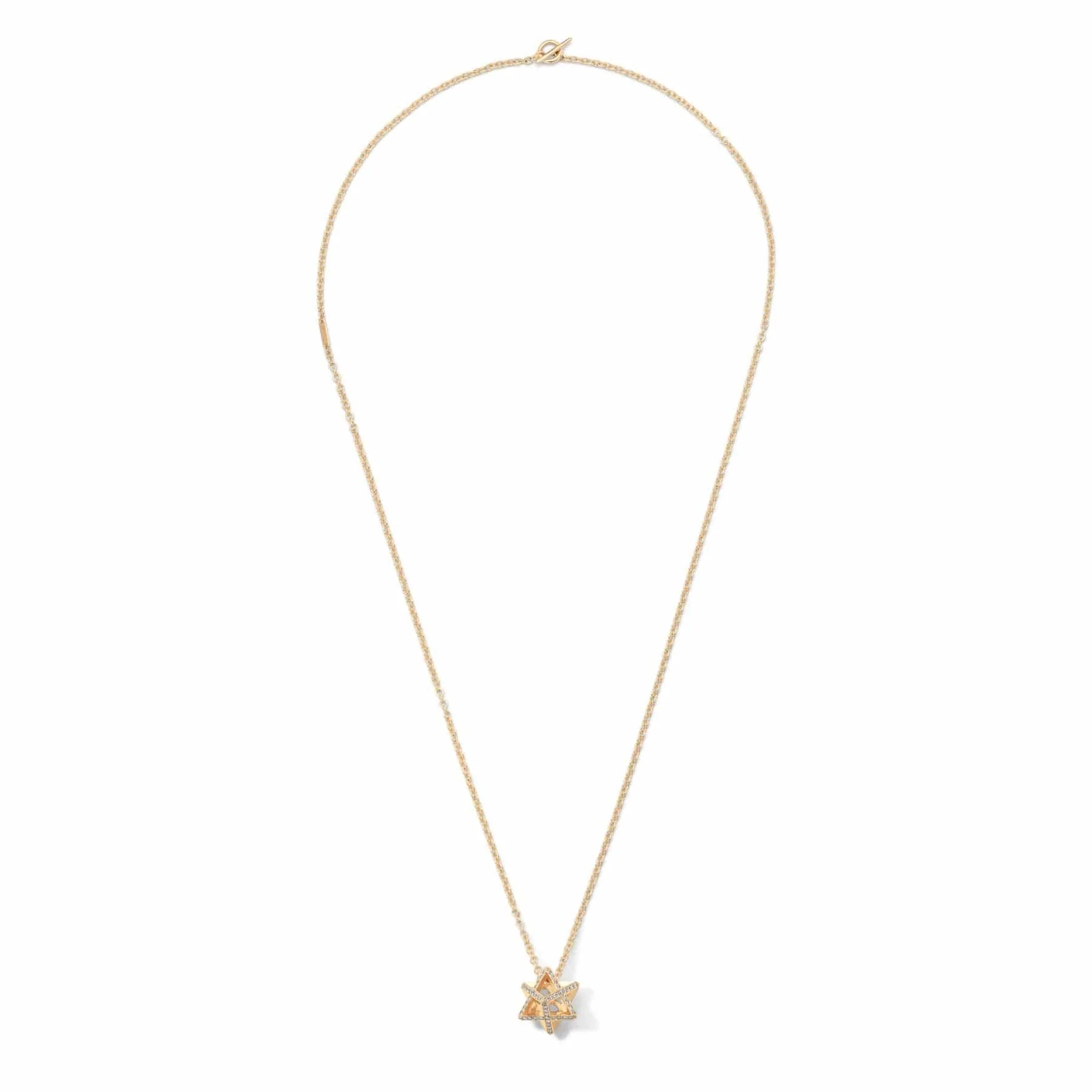 Maor 18K Yellow Gold Celestial Merkabah Pave Diamond Pendant Necklace - Image 2